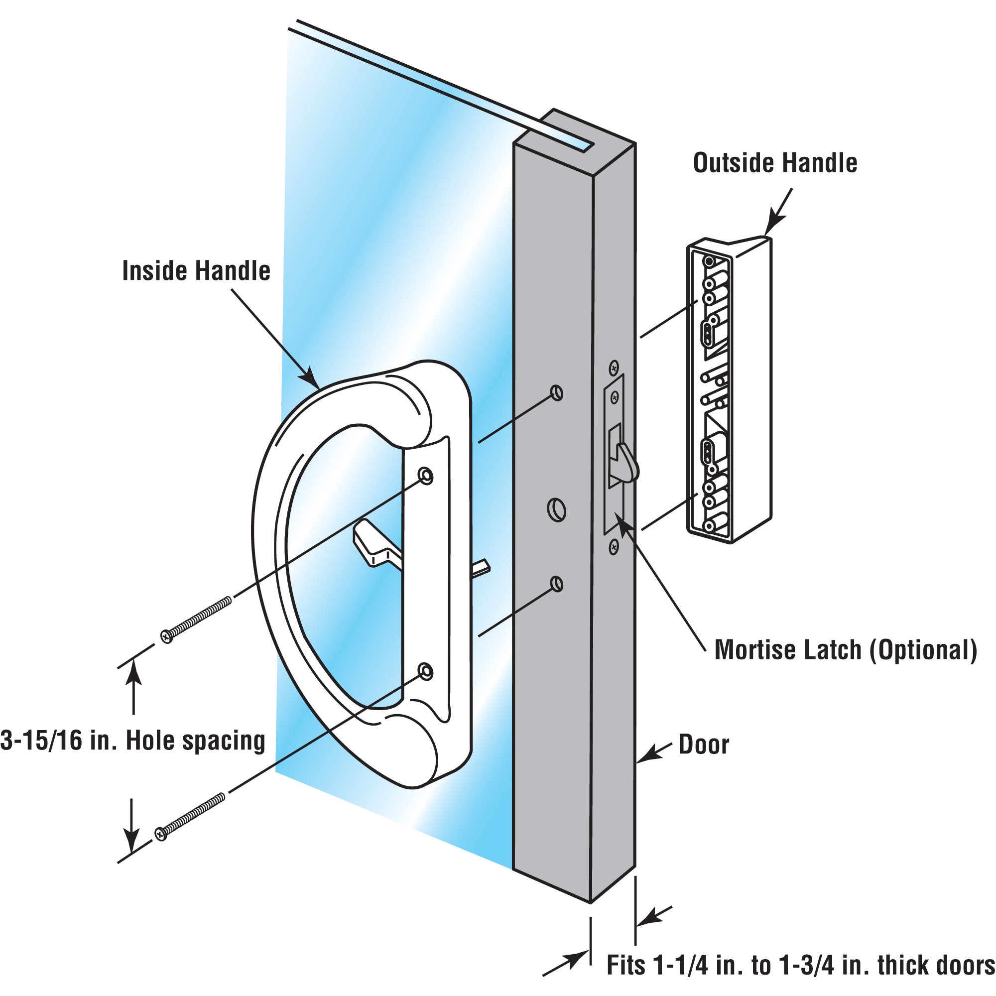 Prime-Line C 1224 Sliding-Patio-Door-Handles - View #3