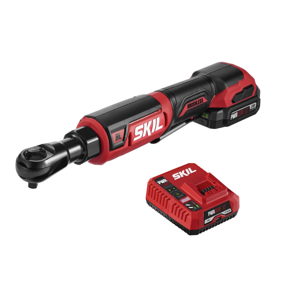 SKIL PWR CORE 12-volt Variable Speed Brushless 3/8-in Drive Cordless Ratchet Wrench (Battery Included)