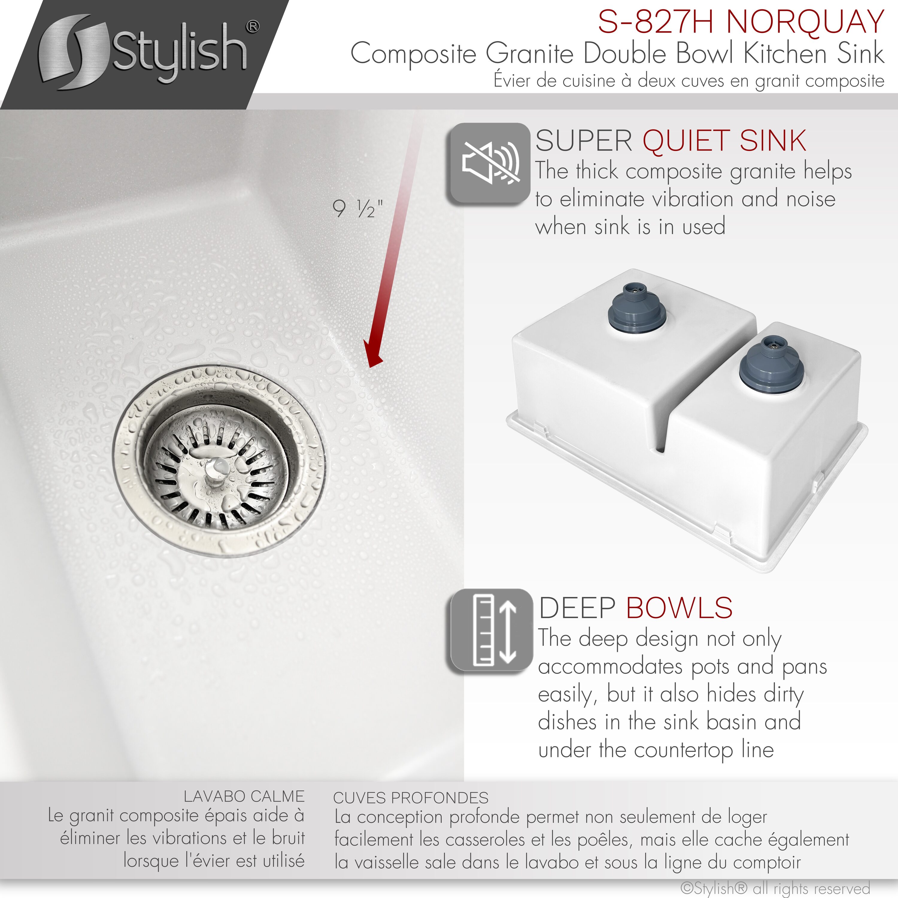 Stylish S-827H1 Kitchen-Sinks - View #5
