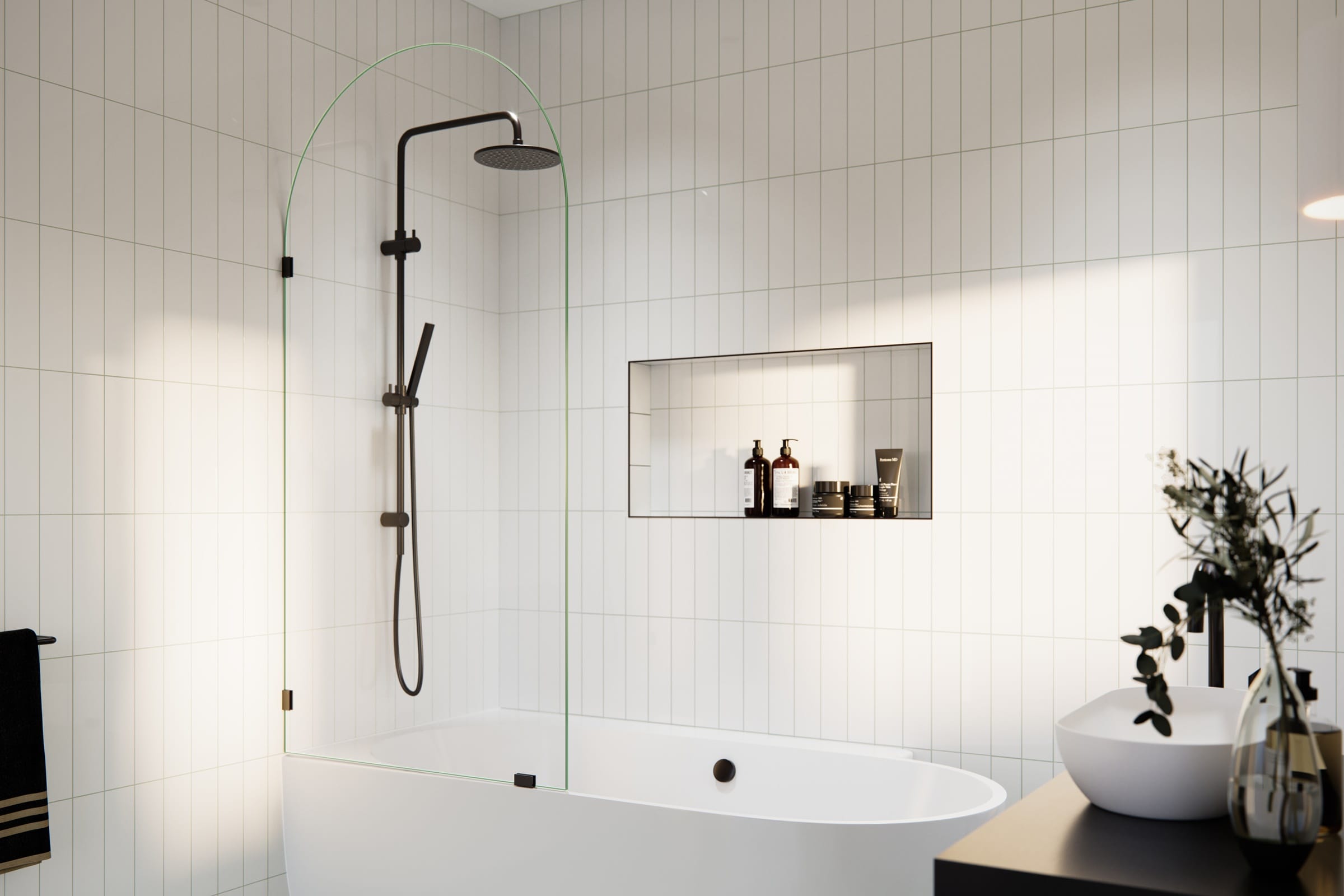 bathtub glass doors