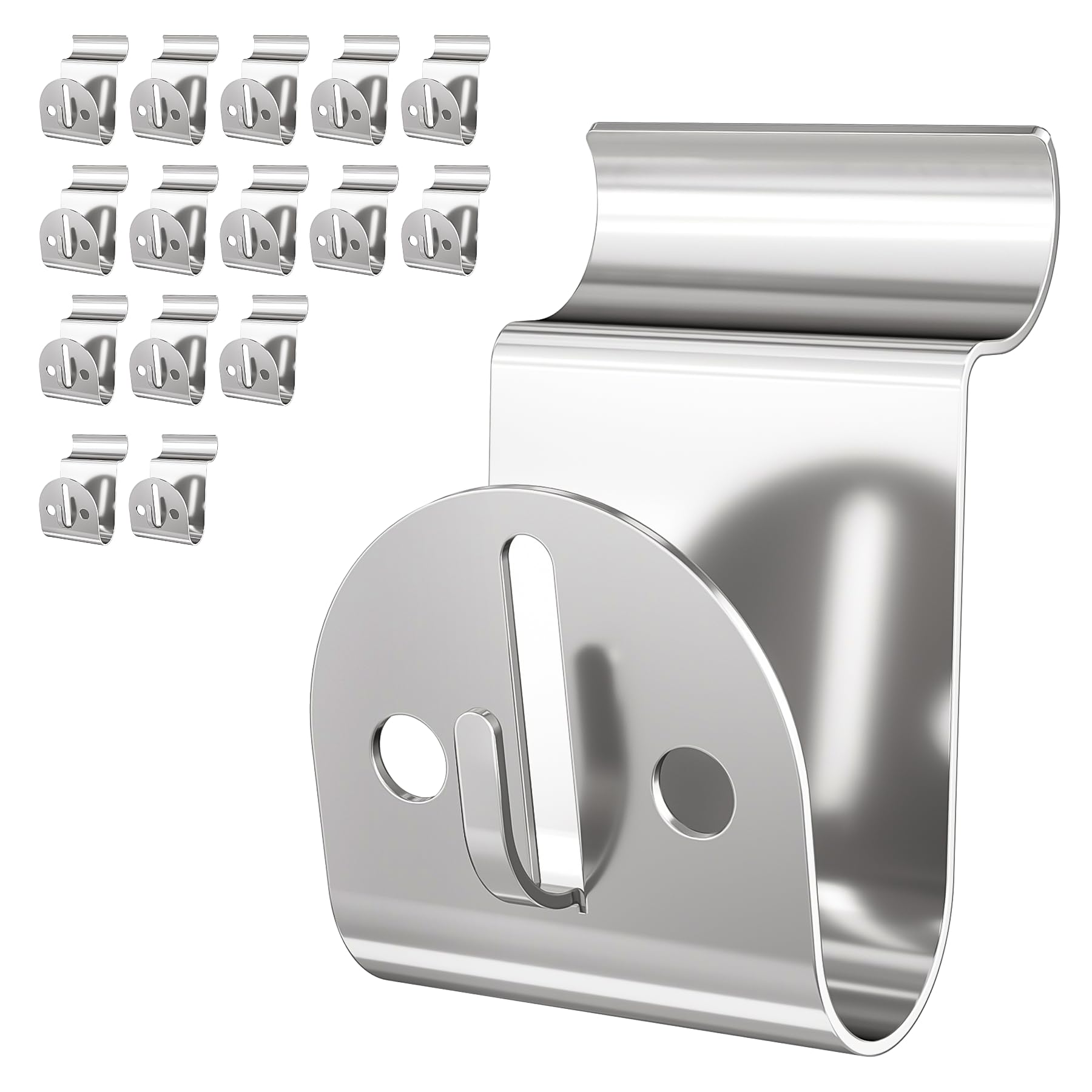 Vrbgify  Heavy Duty Vinyl Siding Hooks 15 pack Stainless Steel Siding Clips for Outdoor Decor No Hole Needed for Hanging Lights Wreaths and
