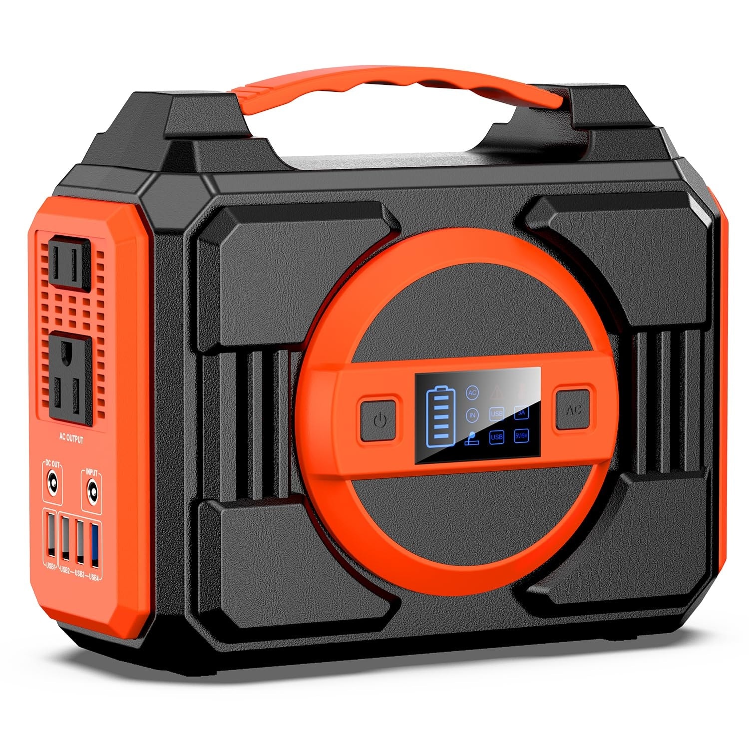Misopily  Portable Power Station 300W Outdoor Solar Generator for Camping Travel RV Trip Emergency Home Use with AC Outlet LED Light Silent