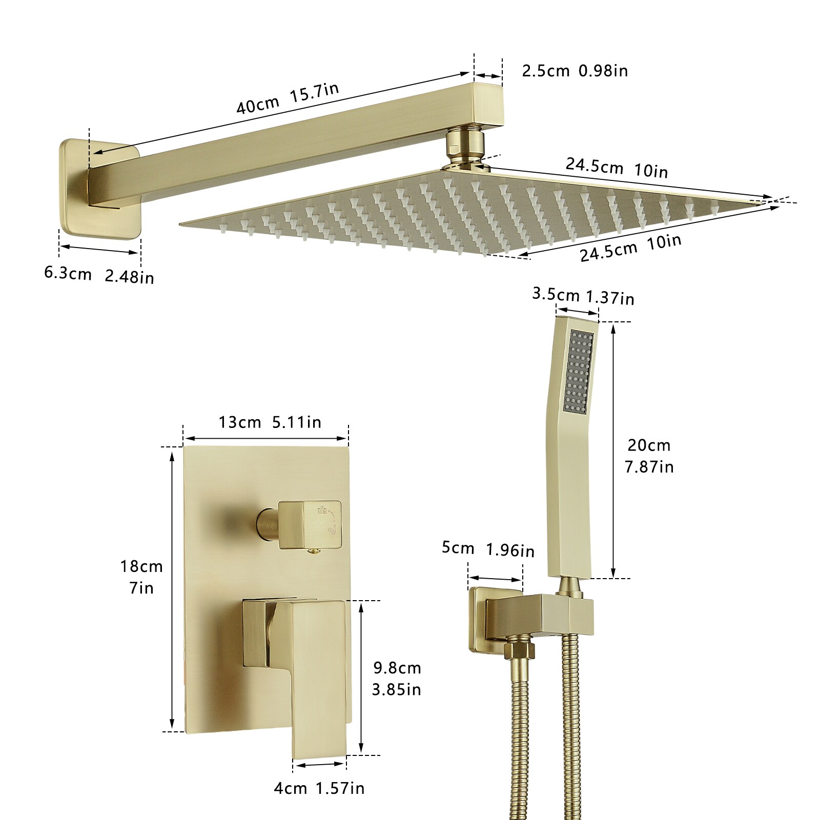 Fapully FA-B-3003NG-12 Showerhead-Bar-Panels - View #8