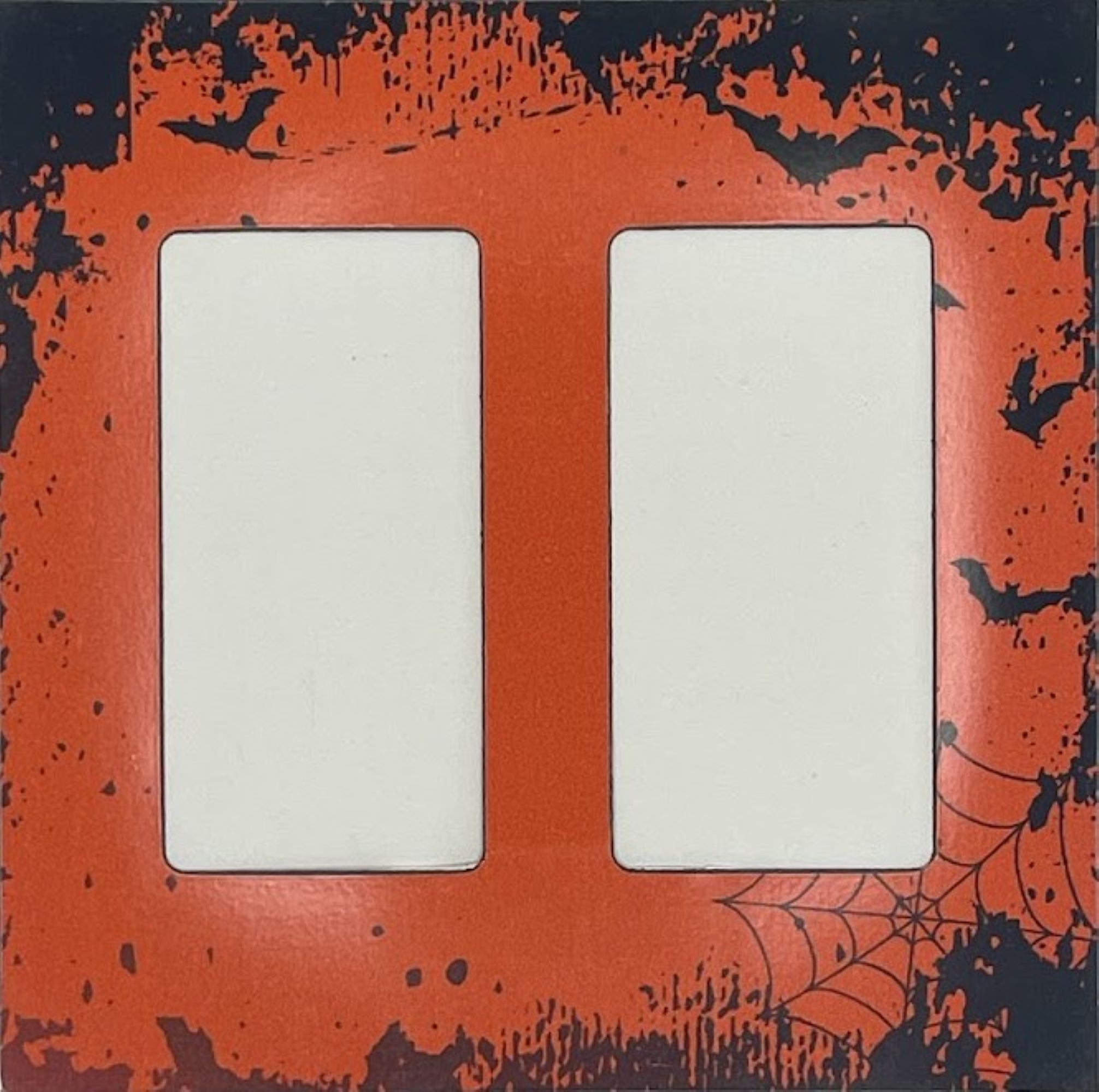 Switch Ups 423799 Insert 2 -Gang Jumbo Size Magnetic Halloween (Bats) Polyresin Indoor Decorator Wall Plate
