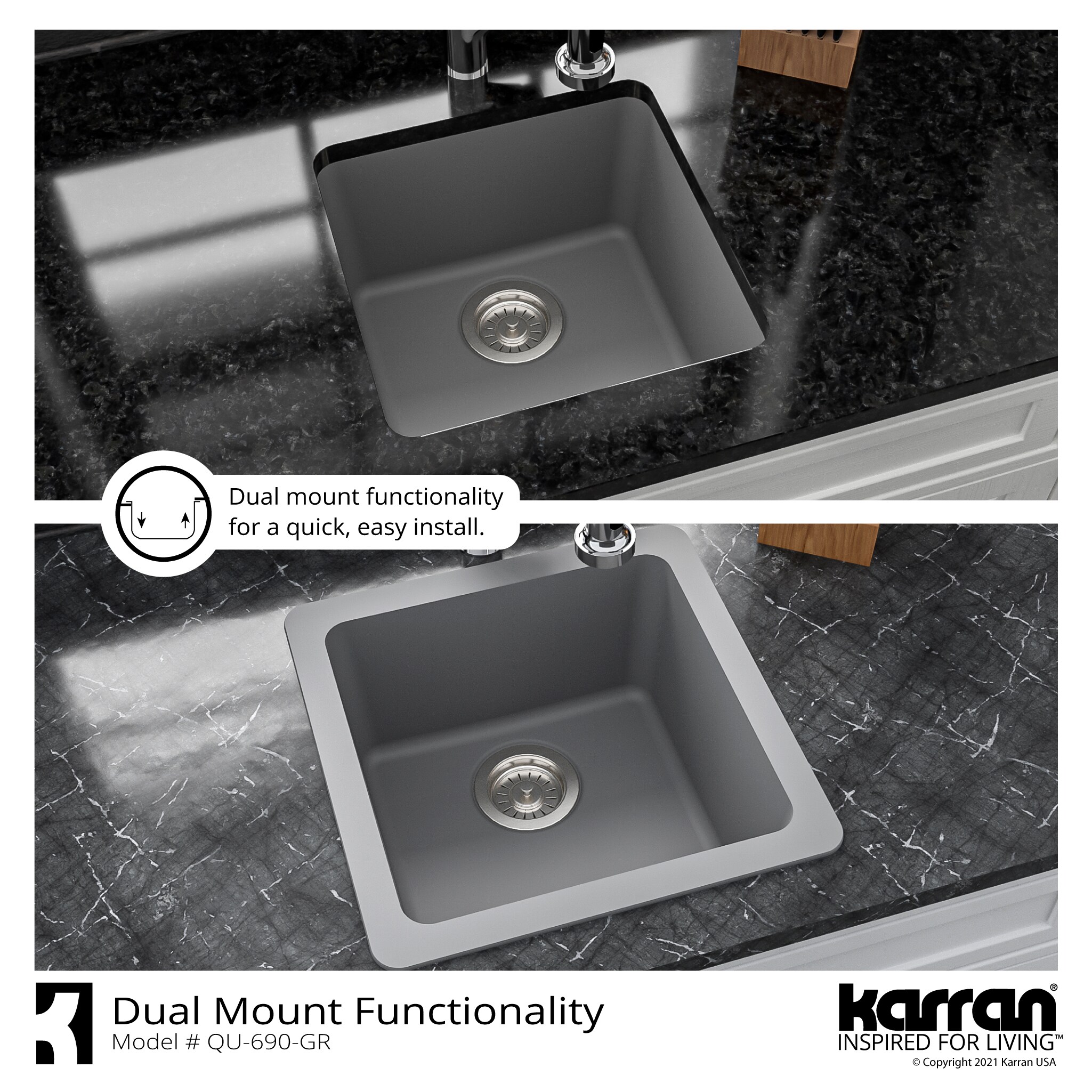 Karran QU-690-GR Kitchen-Sinks - View #8