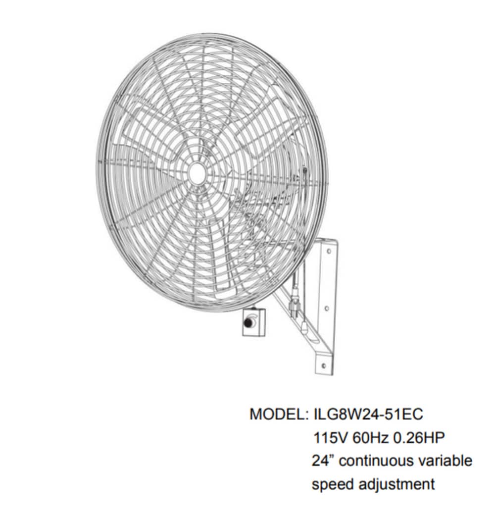 iLIVING ILG8W24-51EC Wall-Mounted-Fans - View #9