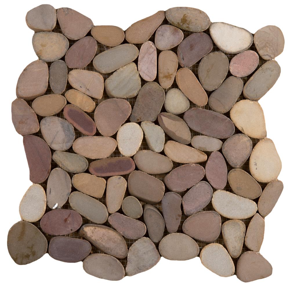 Emser M18VENEGO1212MF Flat Venetian Pebble 11-Pack Gondola 12-in x 12-in Border Tile (11-sq. ft/ Box Only)