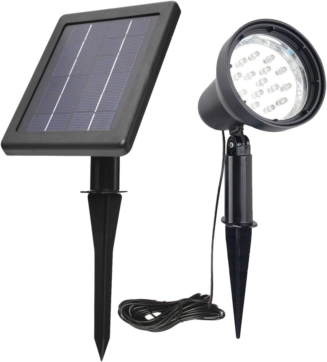 SUNLONG  Solar Spotlights Outdoor Waterproof Bright Solar Wall Lights Led Security Flood Light Solar Powered for Flag Patio Front Door Driveways Automatically Activates at Dusk to Dawn