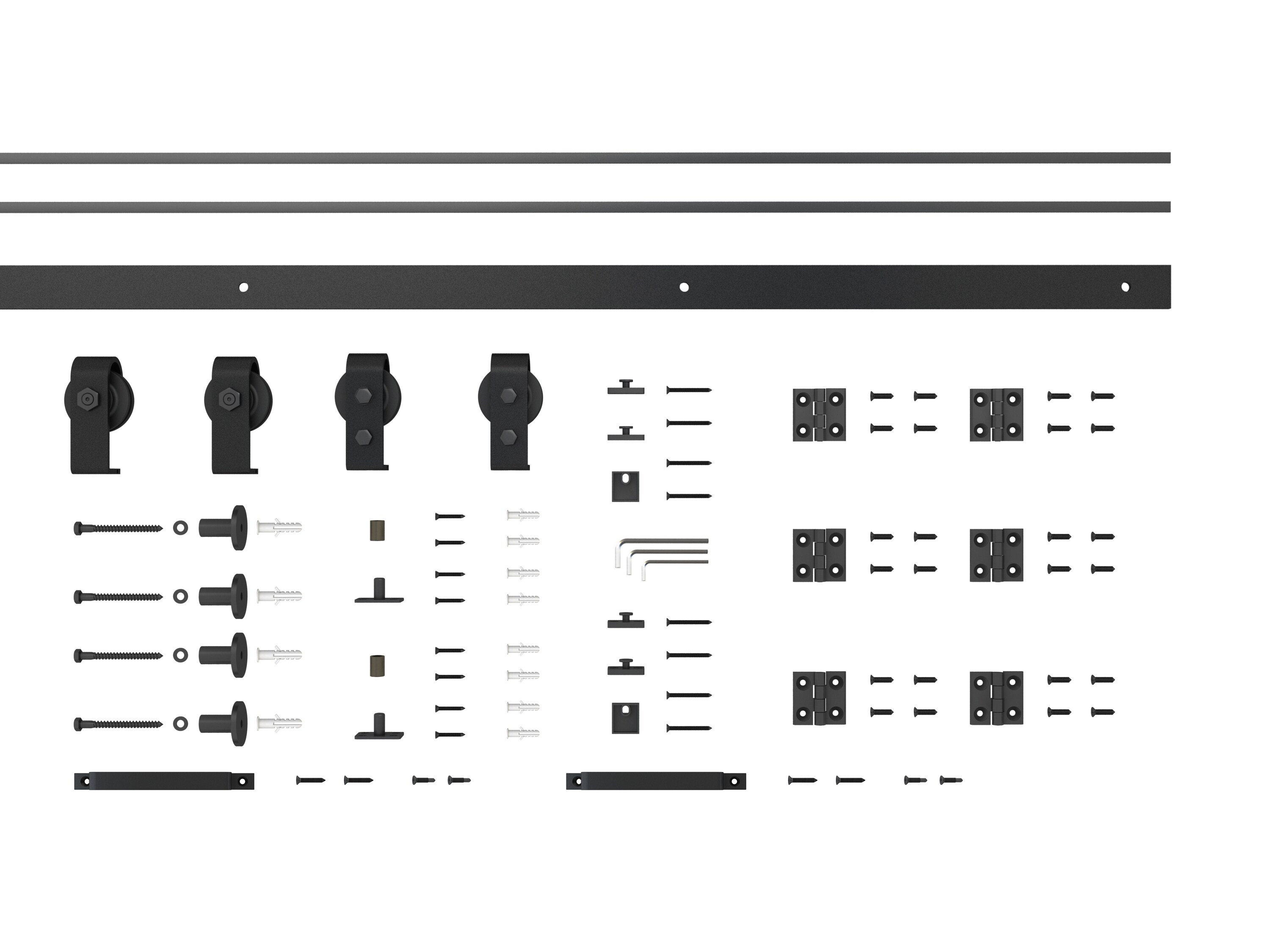 CALHOME TKM-A04-CLEAR Barn-Doors - View #2