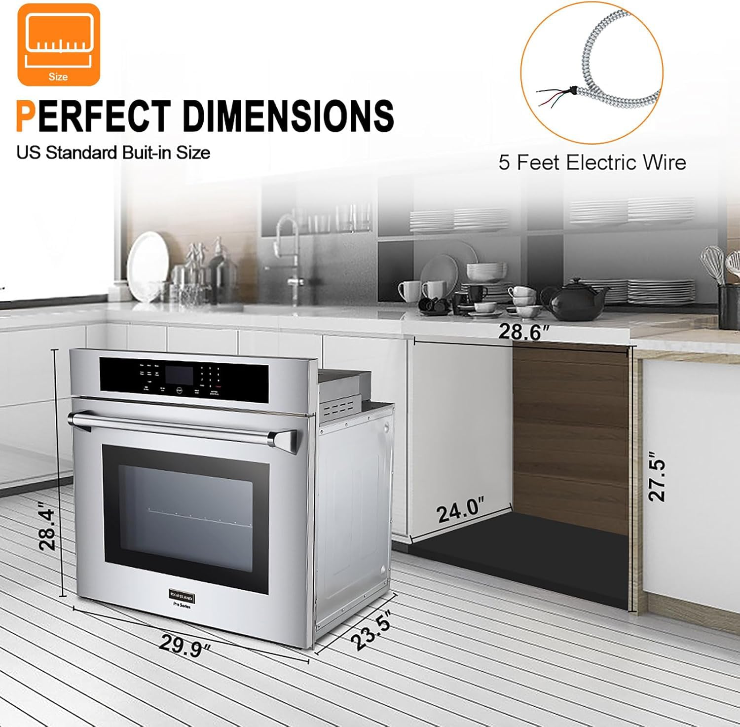 GASLAND ES778TS Swall-Elec-Oven - View #9