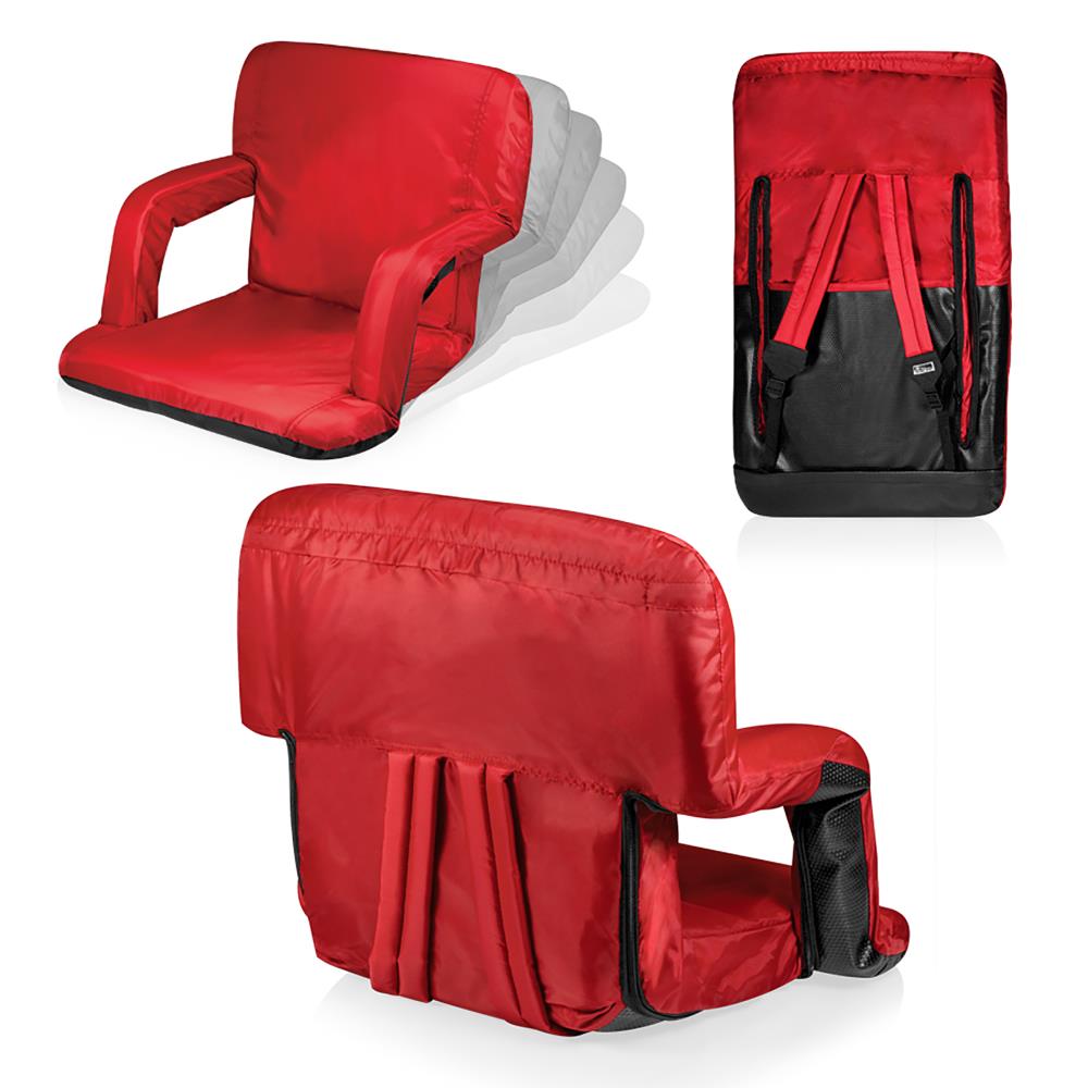 BirdRock Home Red Bleacher Folding Chair with Padded Seat (Outdoor) in the Bleacher  Cushions & Seats department at