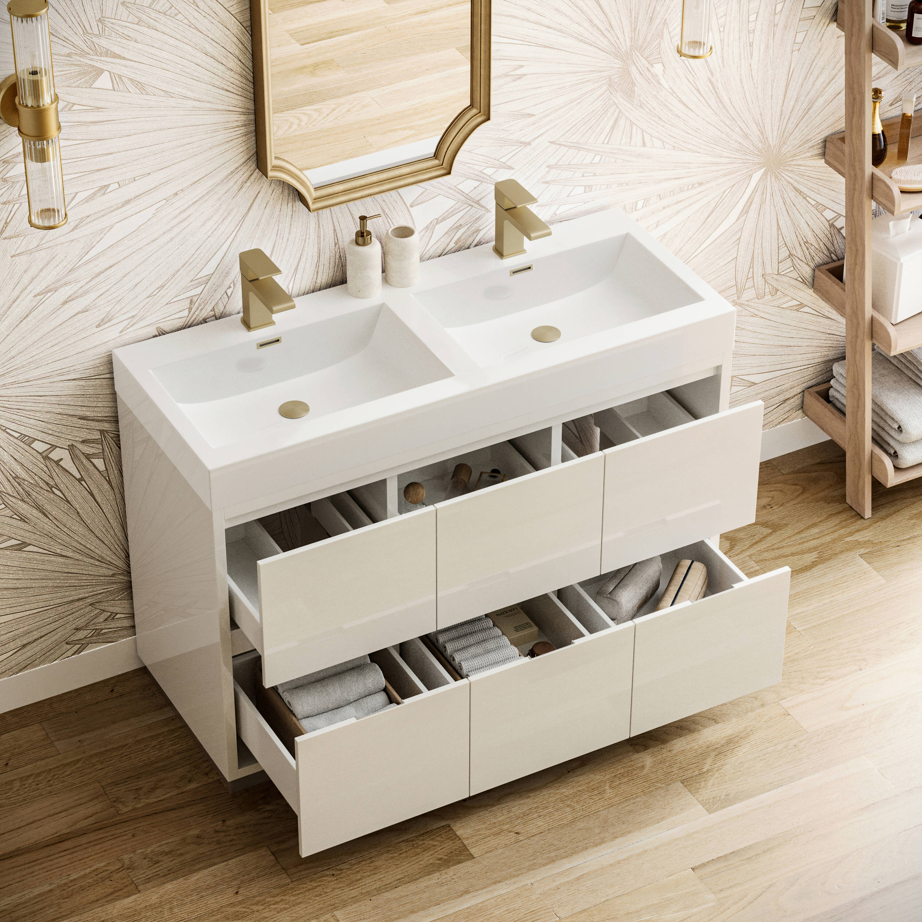 Fresca FCB8448WH-D-I Bath-Vanity-Combo - View #3