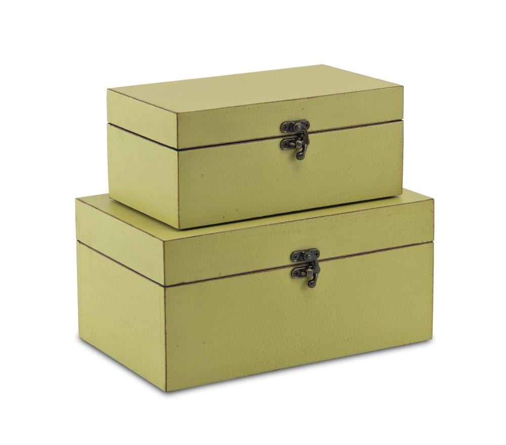 Cheung's FP-3415-2G Green Wood Decorative Box