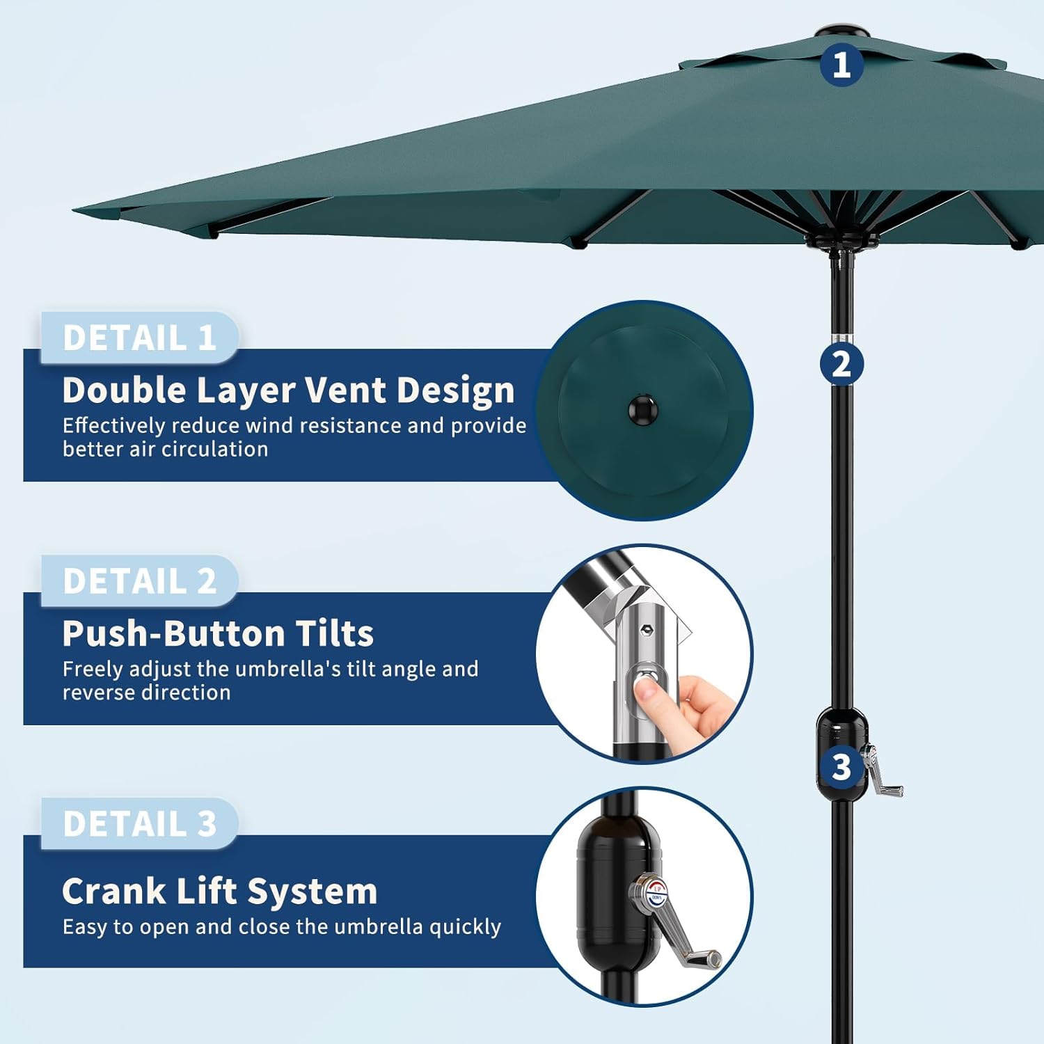 Qeetex PATIO-PPG6RFN Umbrellas-2 - View #3