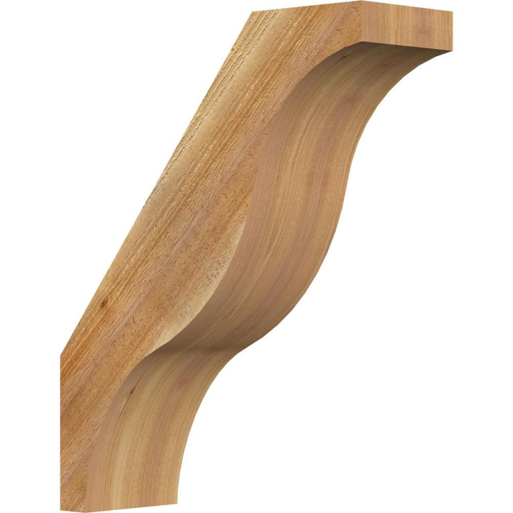 Ekena Millwork BRC06X18X22FST00RWR 6-in x 18-in x 22-in Western Red Cedar Unfinished Wood Funston Rough Sawn Knee Brace