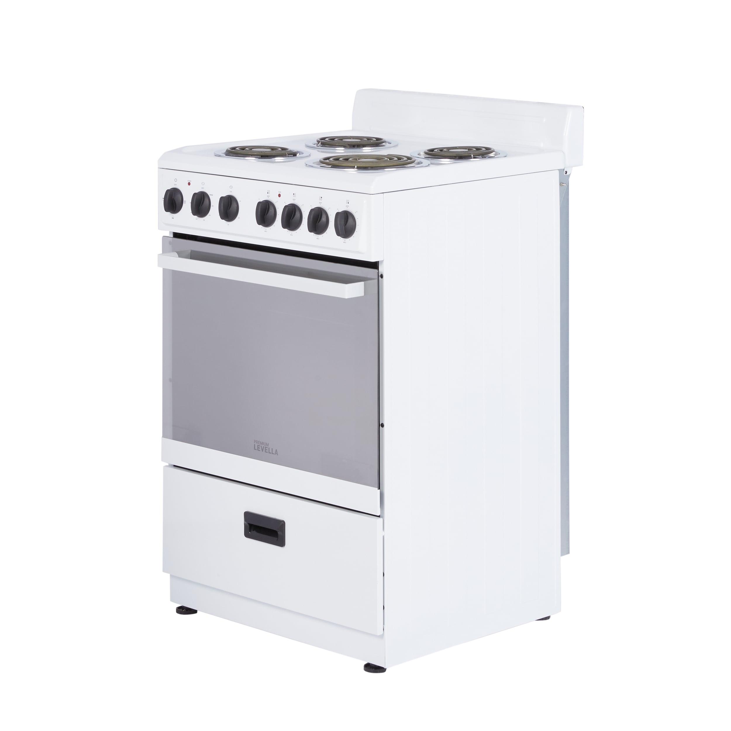 Premium Levella 24 Electric Range with 4 Coil Burners and 2.6 Cu. ft. Oven Capacity in Stainless