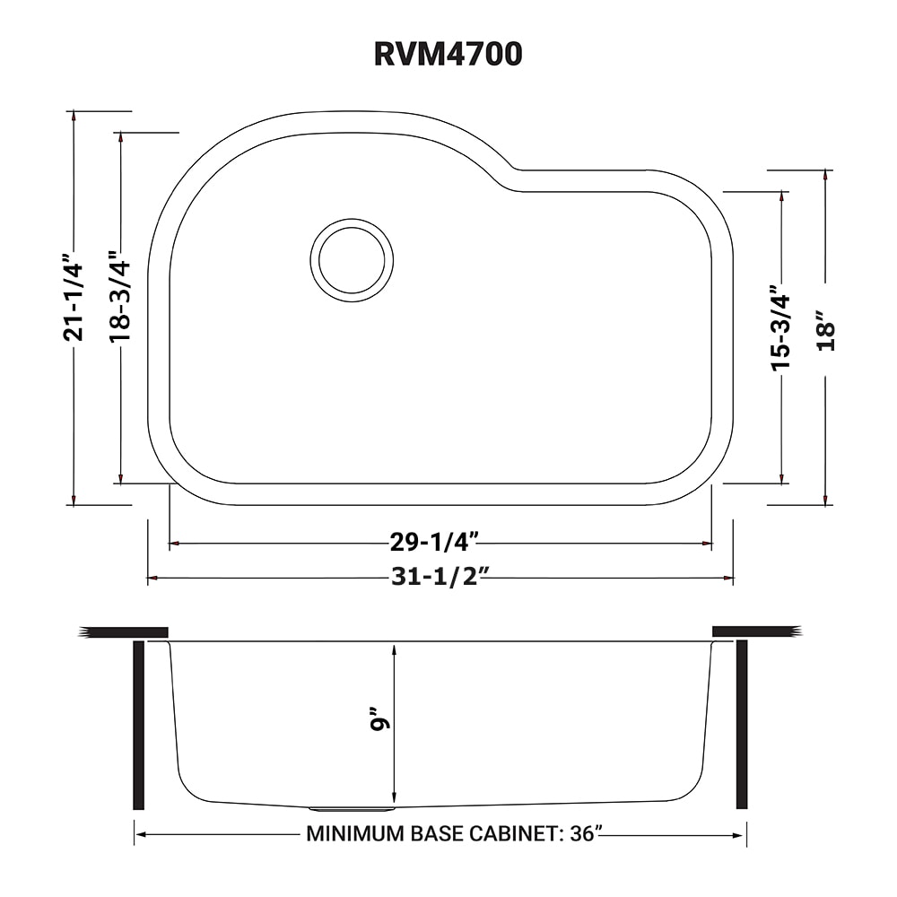 Ruvati 32" Stainless Steel Undermount Single Bowl Kitchen Sink