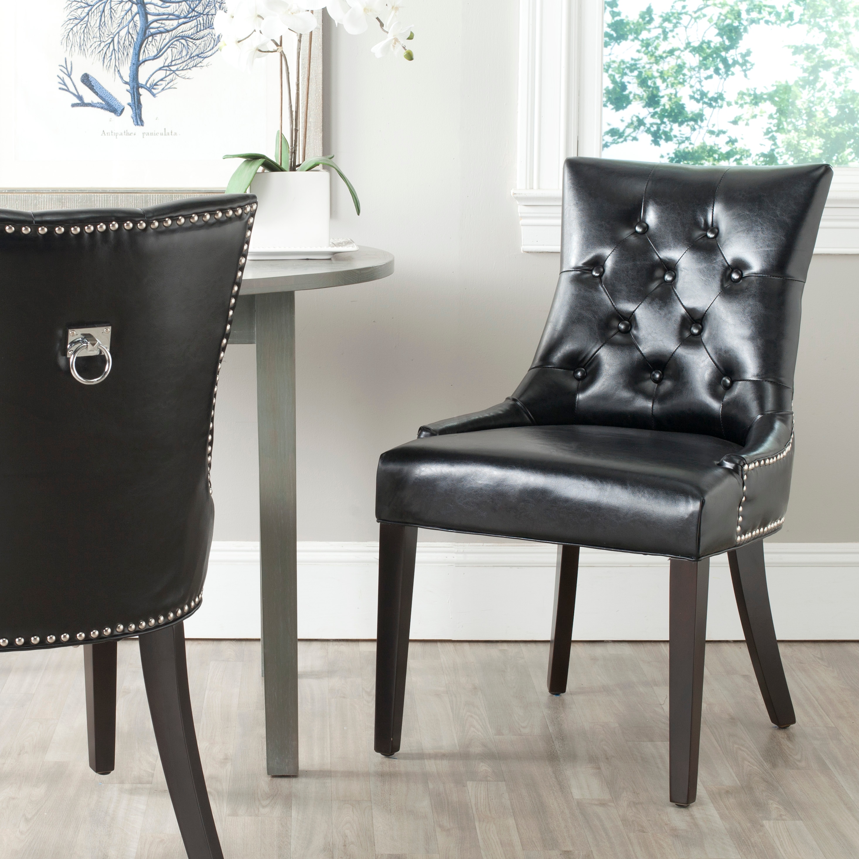 leather knocker back chairs