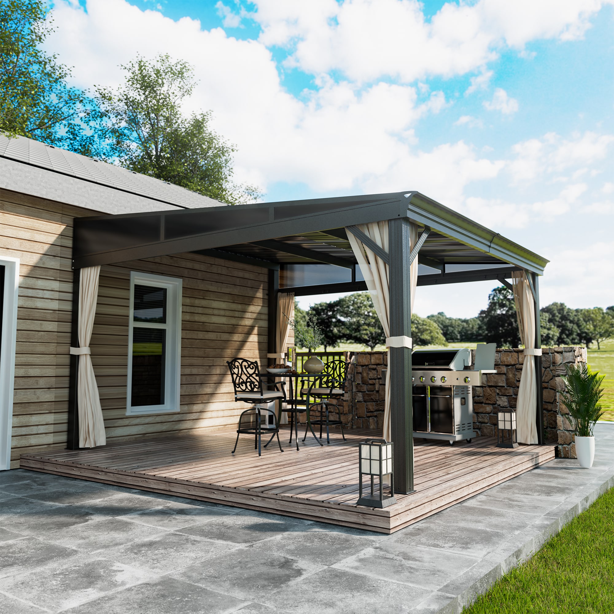 Clihome CL-06LYKQ1012B Wood-Resin-Gazebos - View #5
