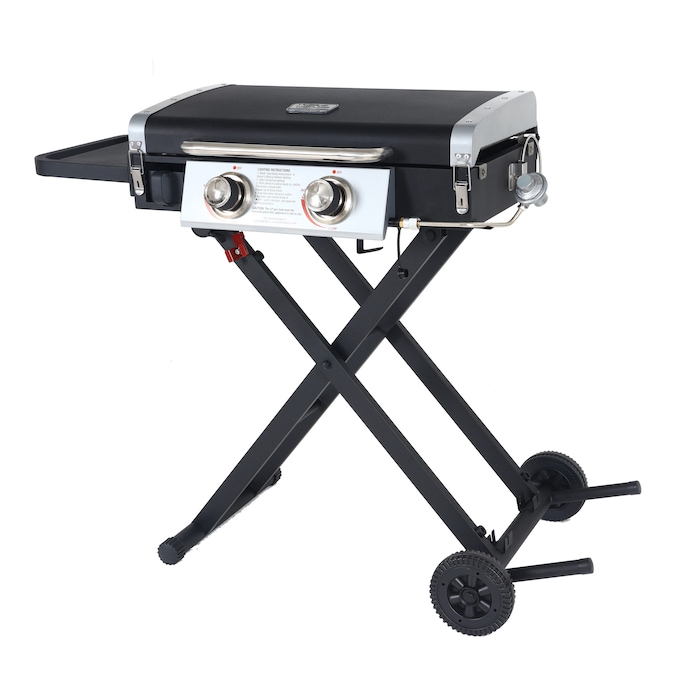 2 Burner Liquid Propane Gas Grill, Outdoor Propane Griddle With Lid