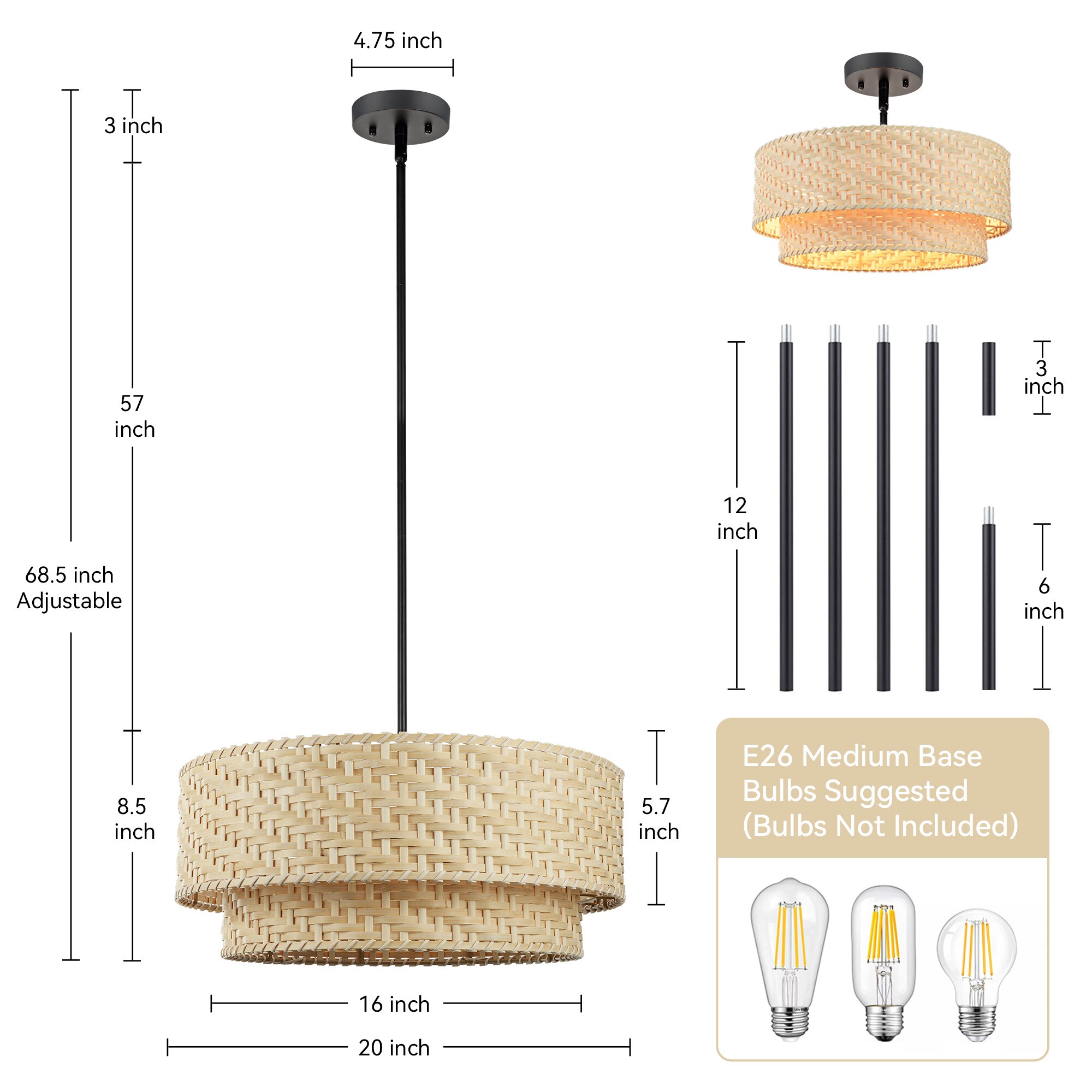 Prime Ray TCWB-95589C Pendant-Lights - View #10