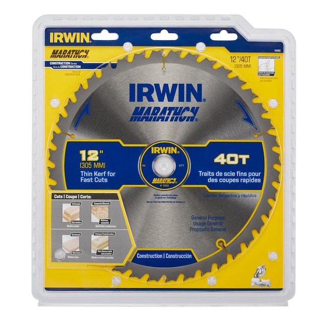 IRWIN Marathon 12-in 40-Tooth Carbide Miter/Table Saw Blade IRWIN Marathon 12-in 40-Tooth Carbide Miter/Table Saw Blade