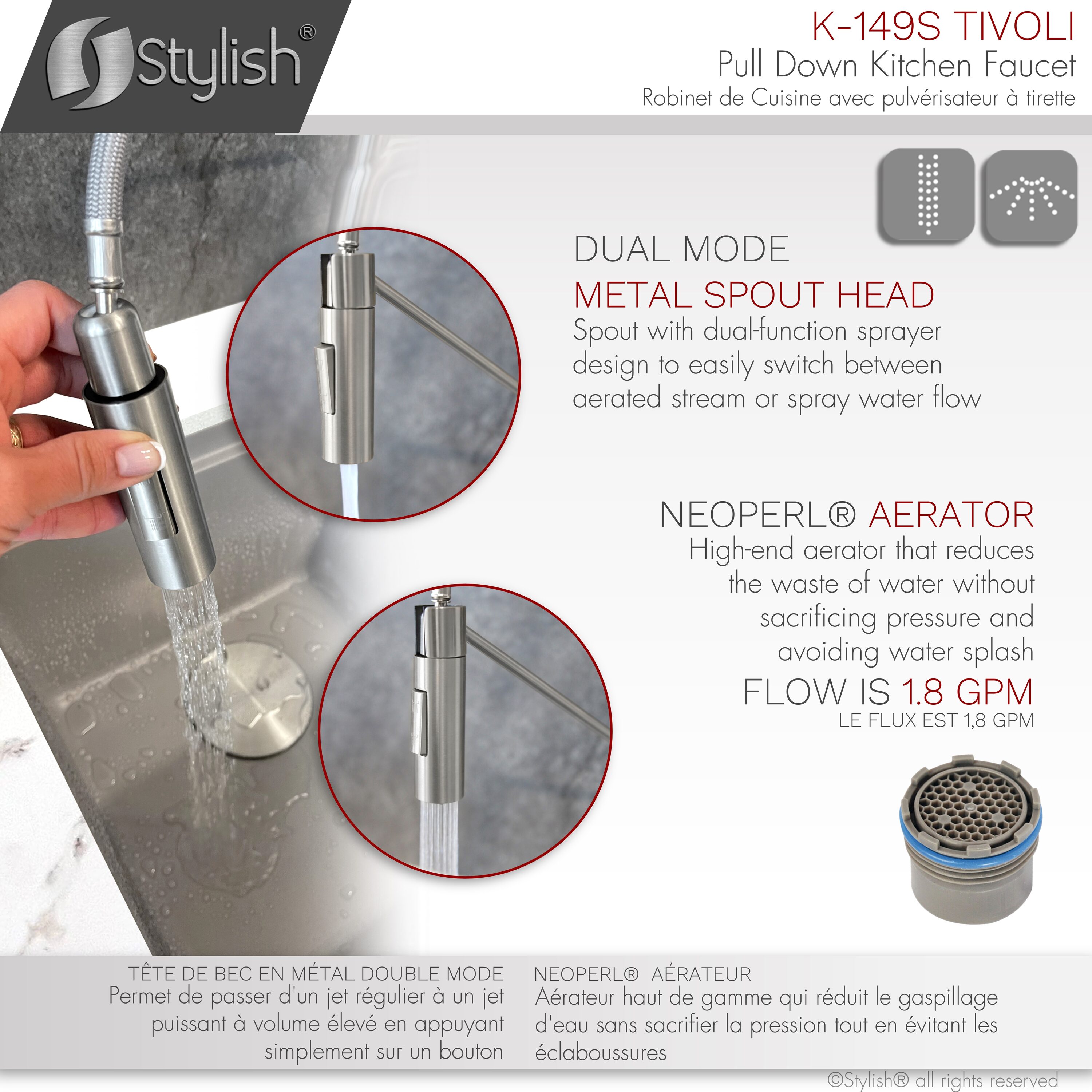 Stylish K-149S Kitchen-Faucets - View #5