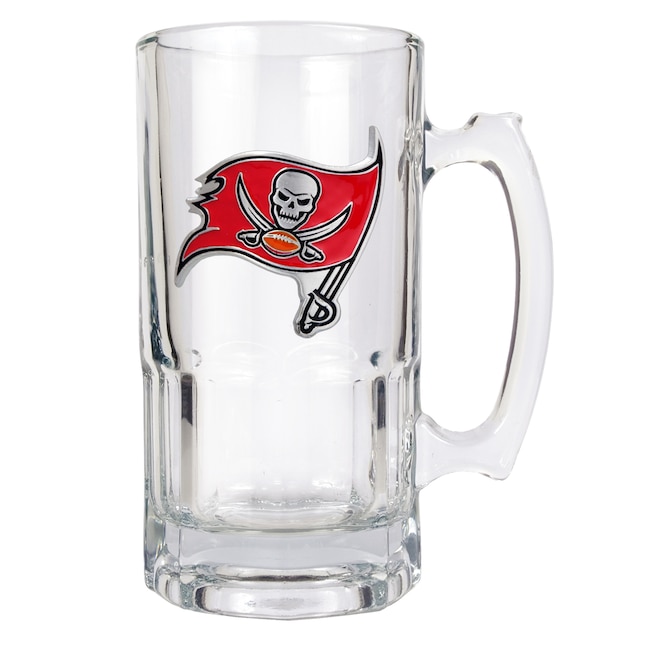 GREAT AMERICAN Tampa Bay Buccaneers 34-fl oz Glass Team Color Beer Mug Set  of: 1 in the Drinkware department at