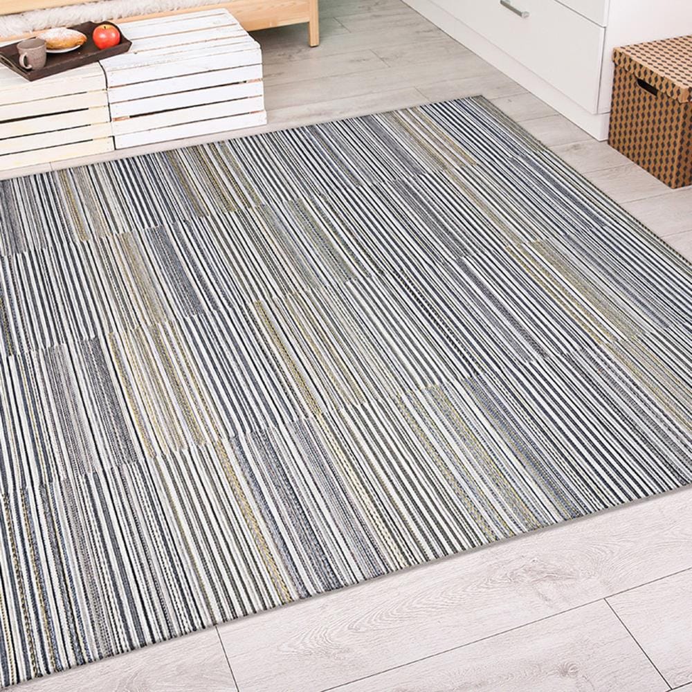Couristan 98626002710109T CAPE 7 x 10 (ft) Polypropylene Ivory Charcoal Rectangular Indoor/Outdoor Area rug