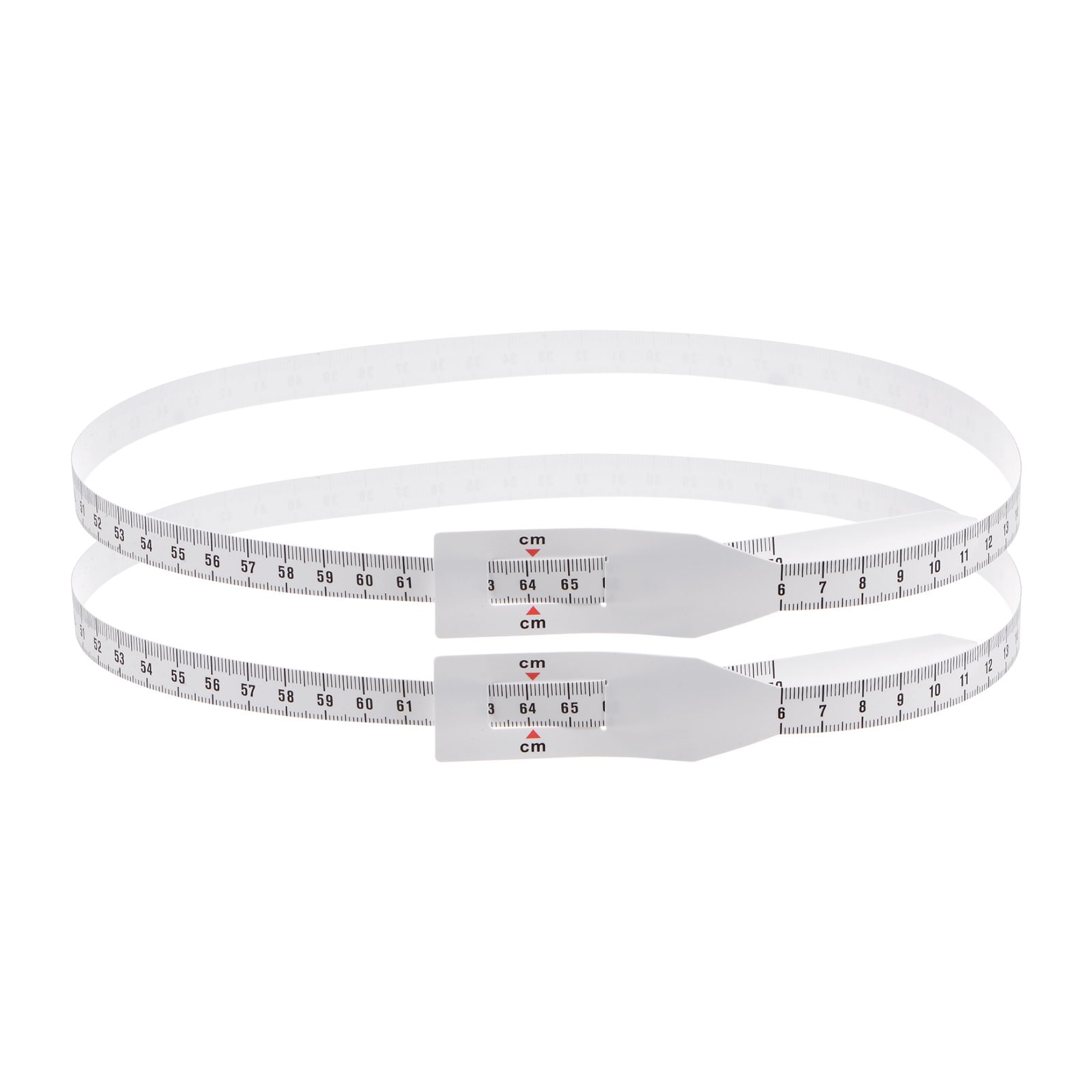 Harfington 2pcs Head Circumference Tape 70cm Plastic Measuring Rule Measure for Child Head Arm Circumference White #S26033100UX7667
