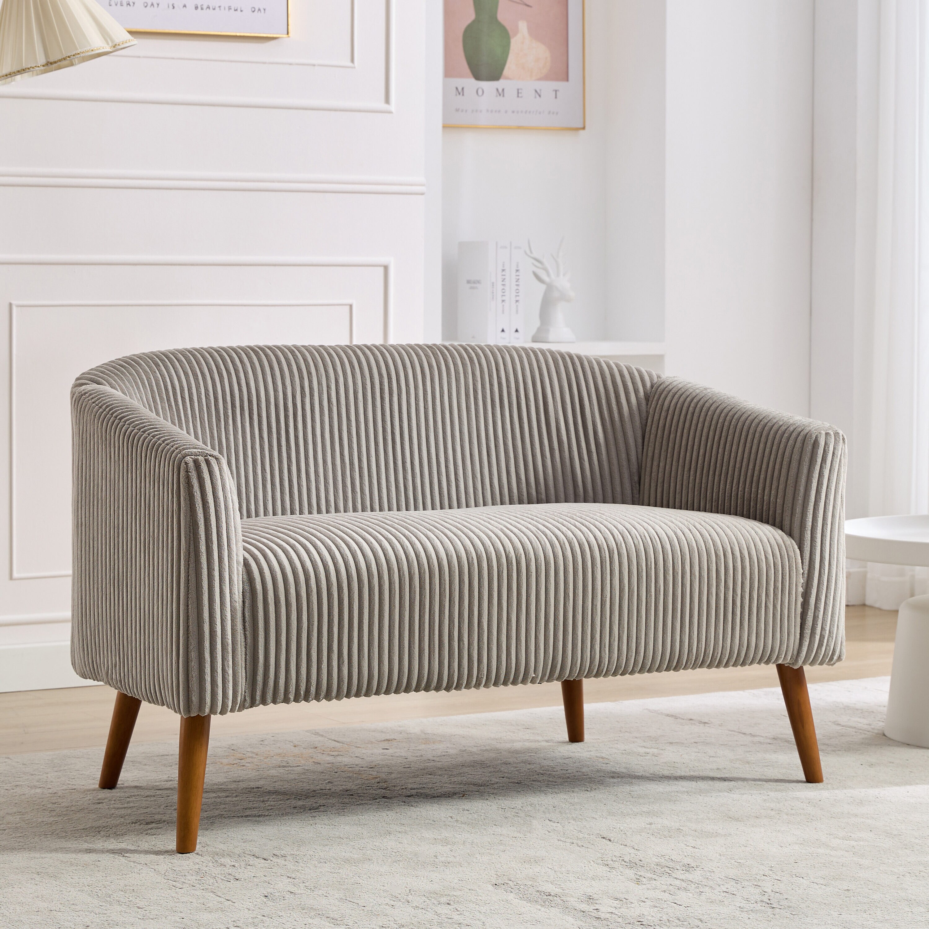 Hrinhom HC-W3002-GRAY 50.8-in Casual GRAY 2 -seater Loveseat