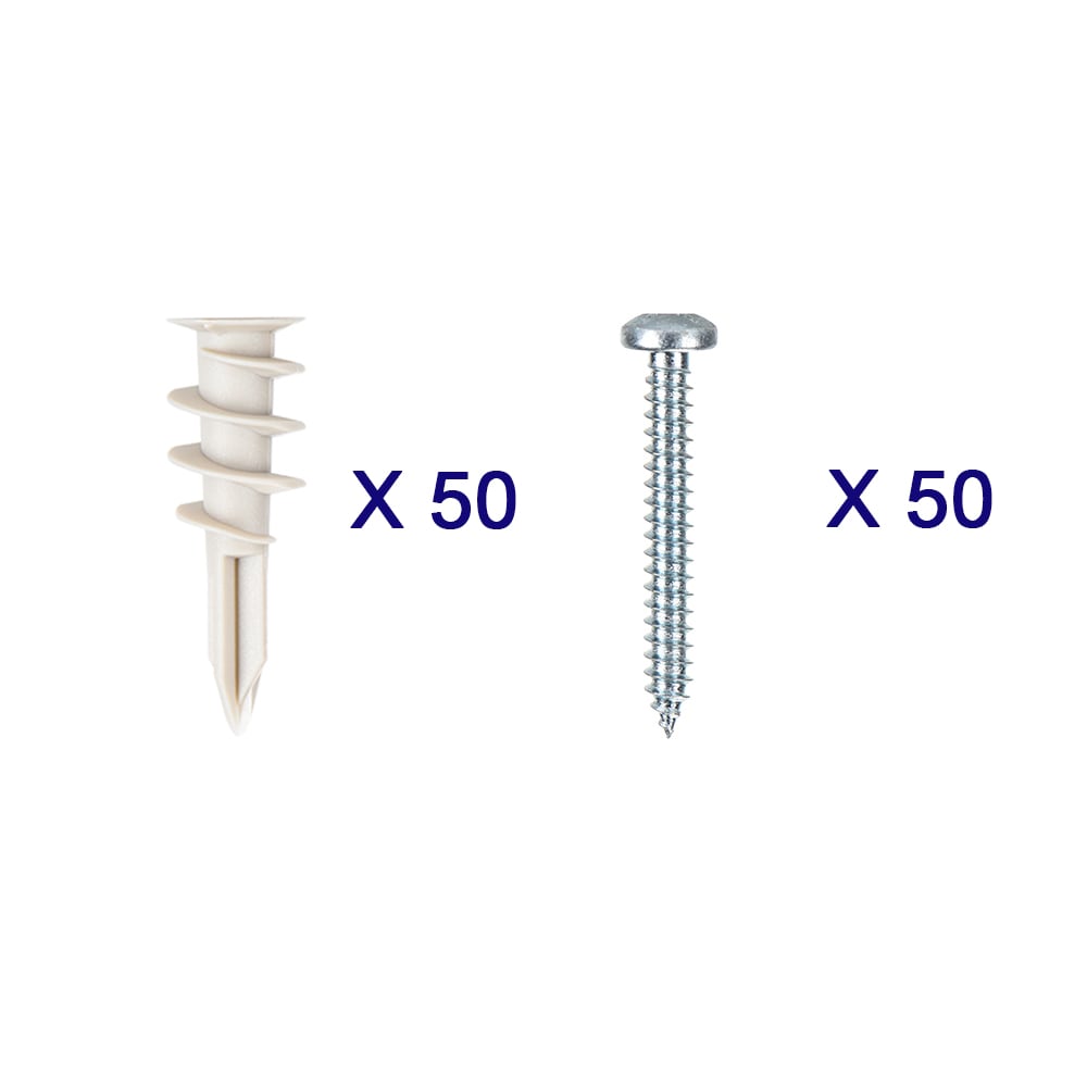 Lowe's Essentials 03-1083 75-lb #8 x 1-1/4-in Drywall Anchors with Screws Included 100 -Pack