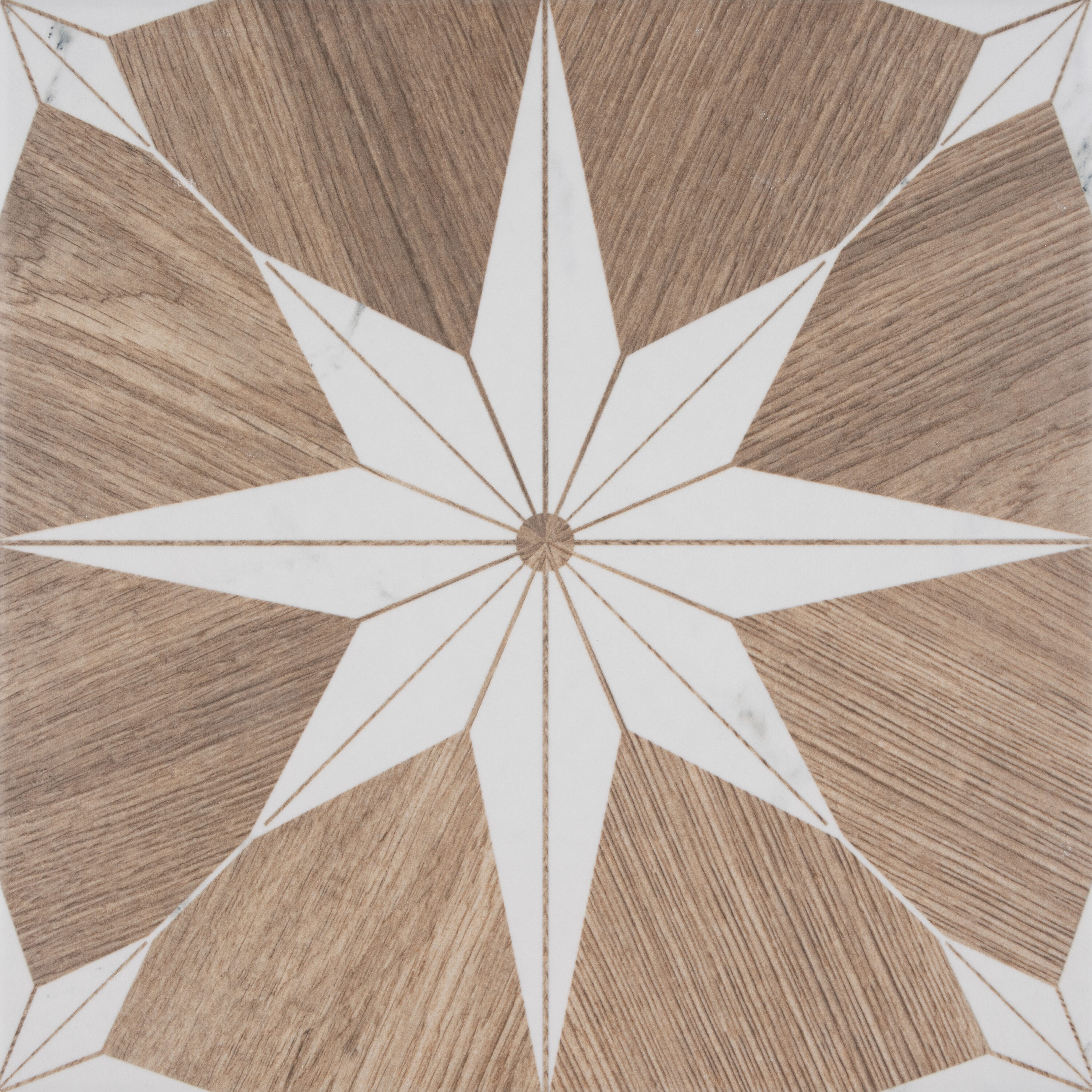 Affinity Tile S1FCD10SLNV Sample- Llama Verso Noce 10-in x 10-in Matte Porcelain Encaustic Floor and Wall Tile