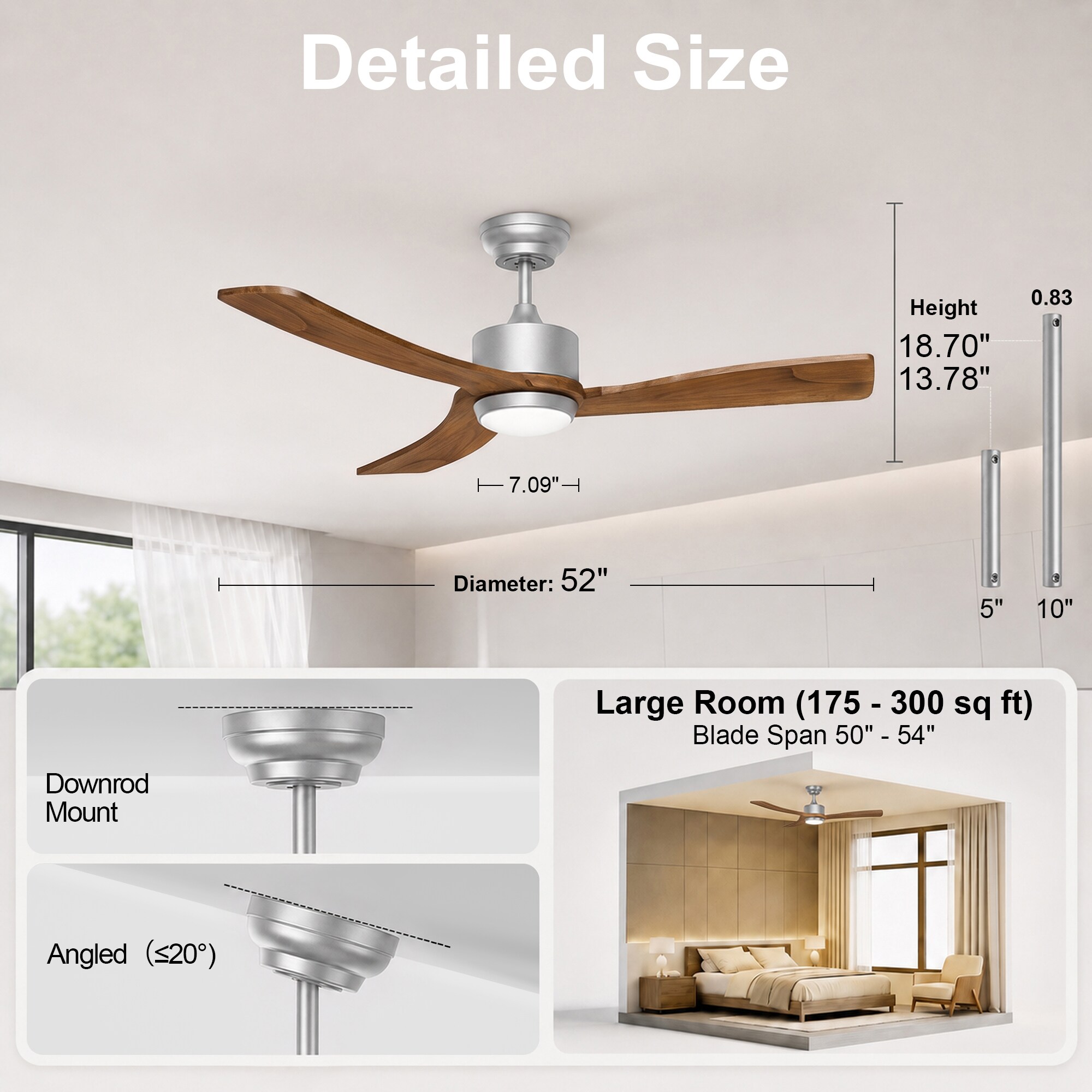 GreenEver CFL-0017-SR52 Ceiling-Fans - View #3