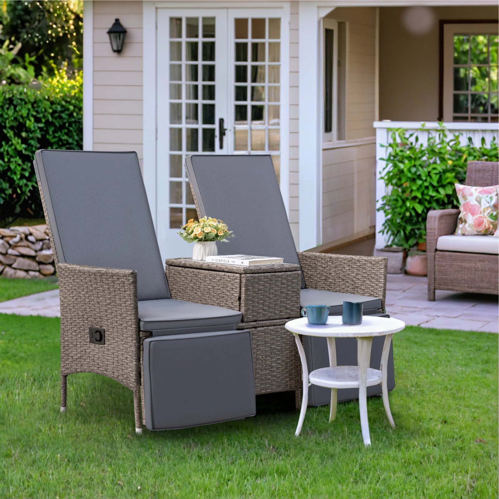 Vineego LS-LCRC23-0325-4GY Patio-Sofas-Daybeds - View #2
