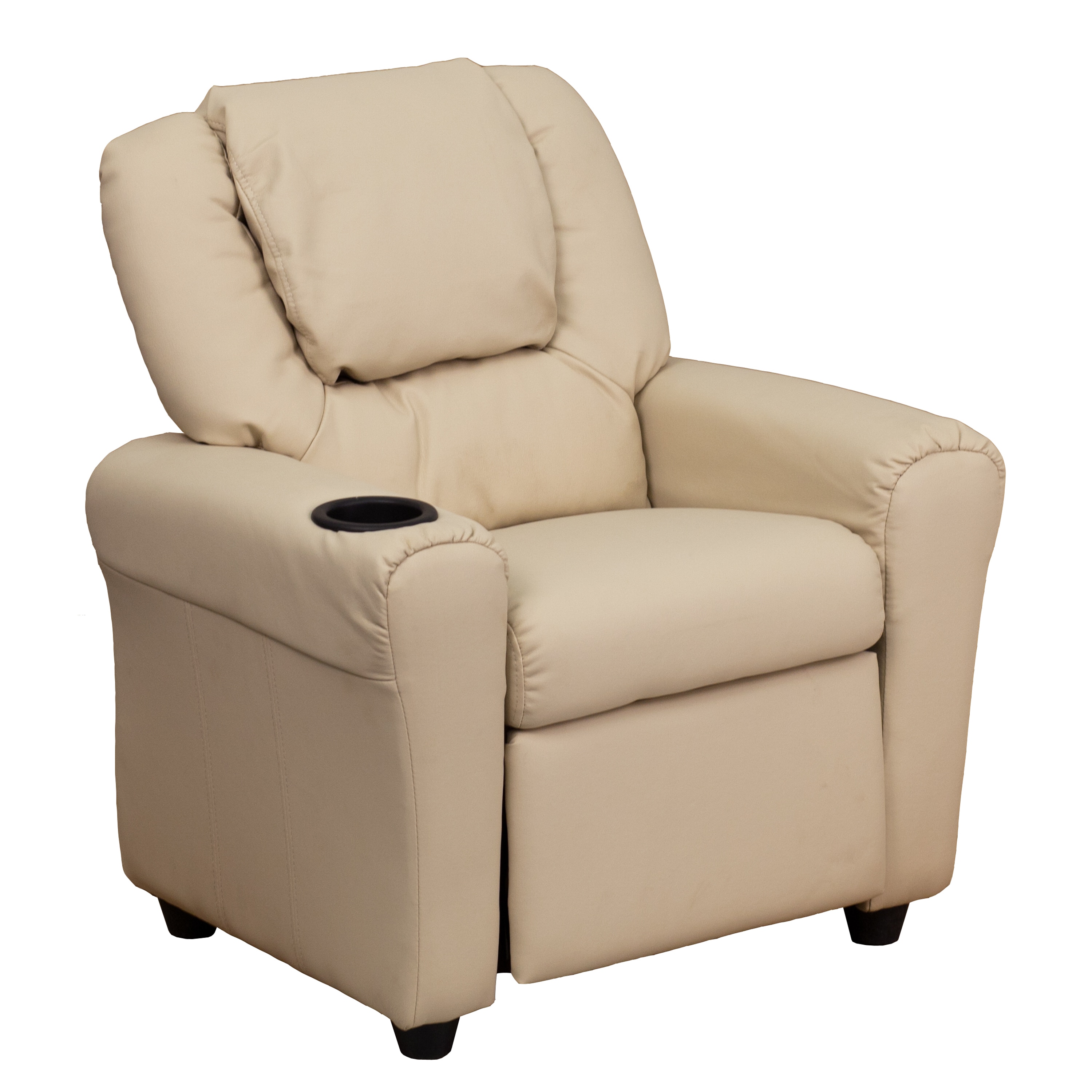 Flash Furniture 847254019101 27-in Beige Vinyl Upholstered Kids Accent Chair