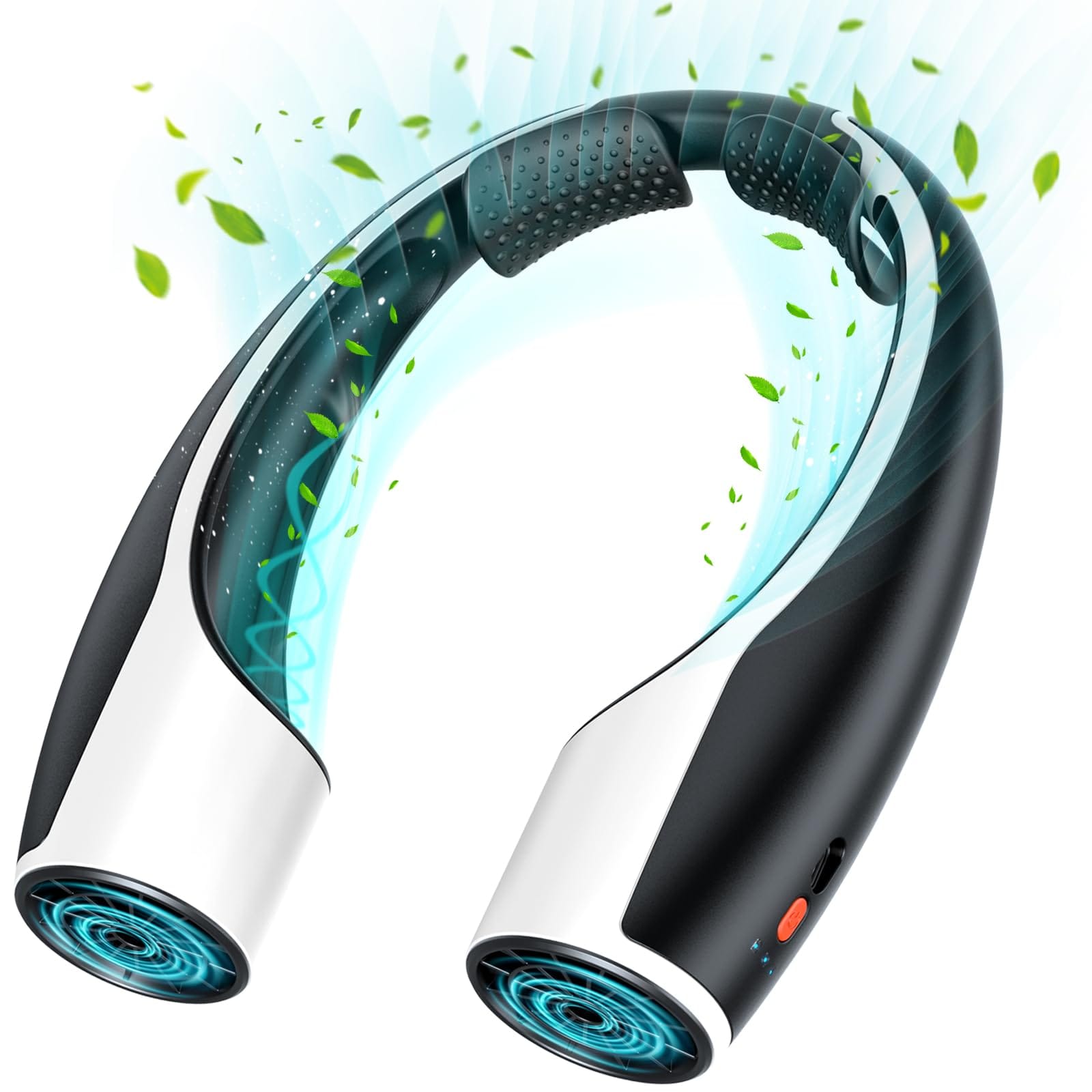 Phewnyzo  Portable Hands Free Neck Fan Ultra Quiet 4 Speed Settings 360 Degree Cooling Soft Silicone Padding Lightweight for Office Outdoor Travel