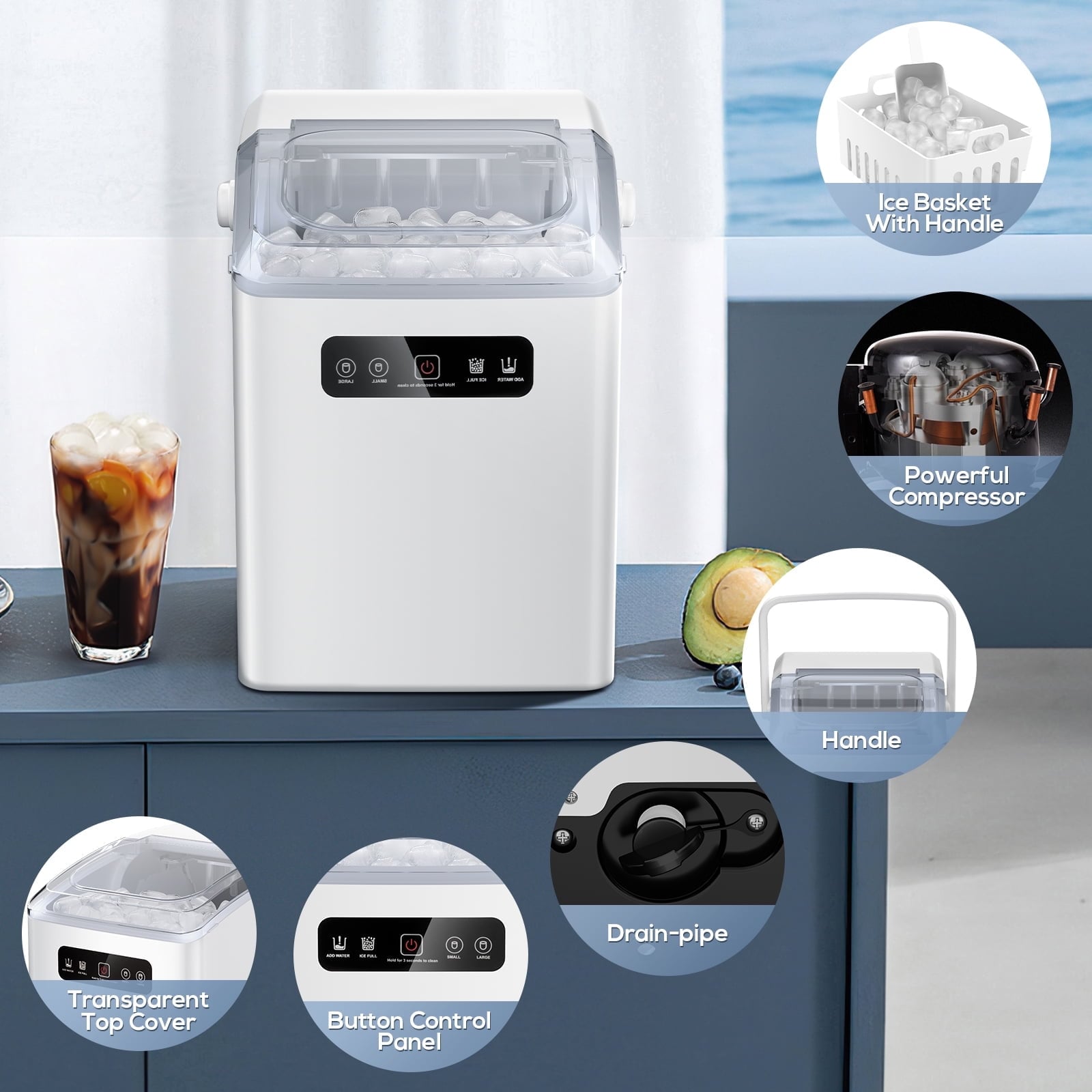 COWSAR LSZ34IM24W Ice-Makers - View #4
