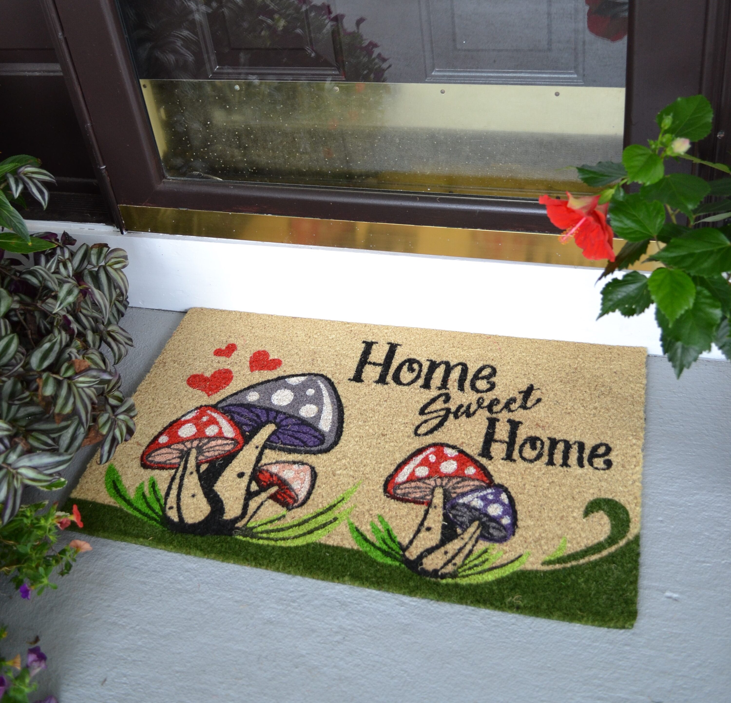 Home Sweet Home Multicolor Coir Outdoor Doormat