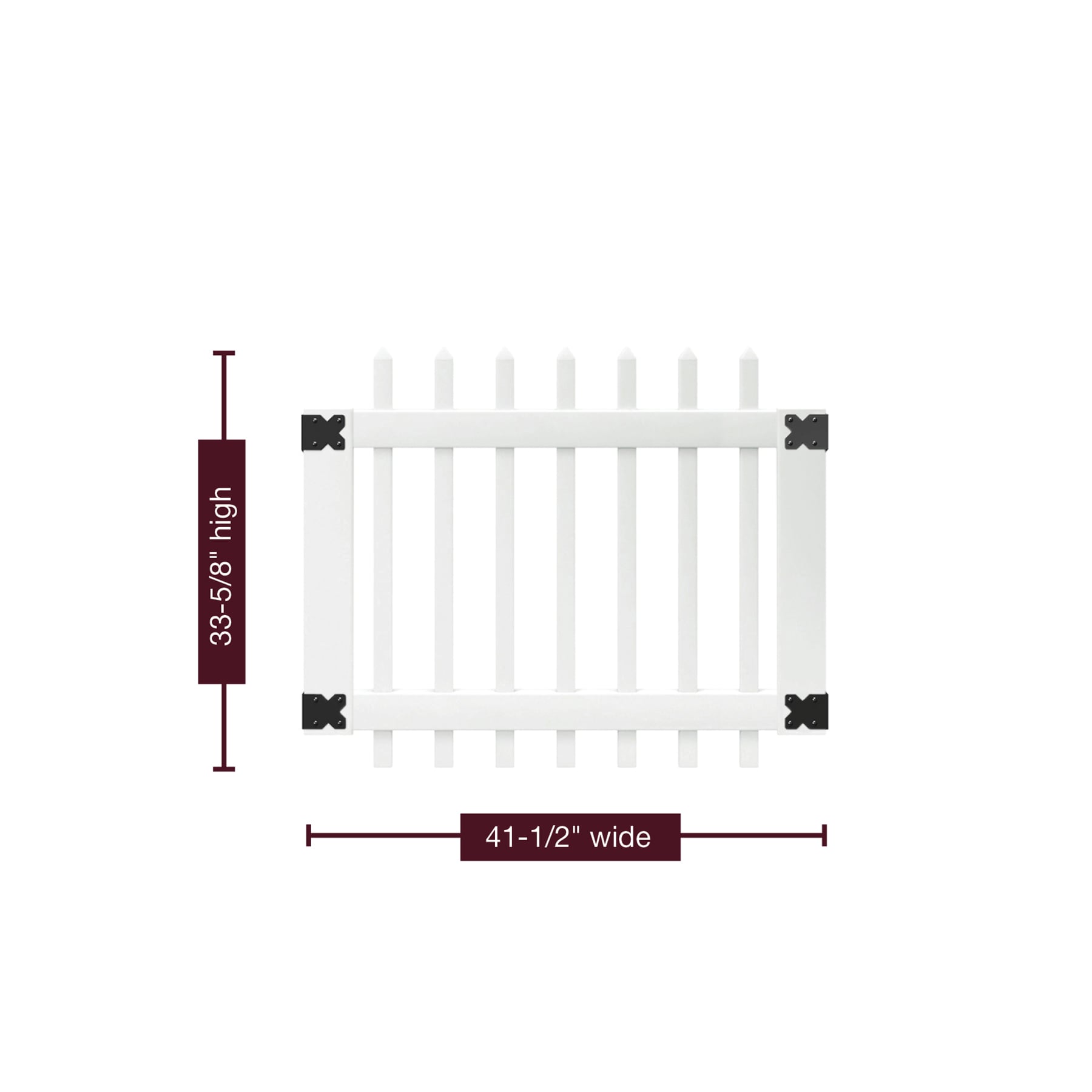 Outdoor Essentials PicketLock 3-ft H x 3.5-ft W White Vinyl Stockade Fence Gate Kit (Unassembled)