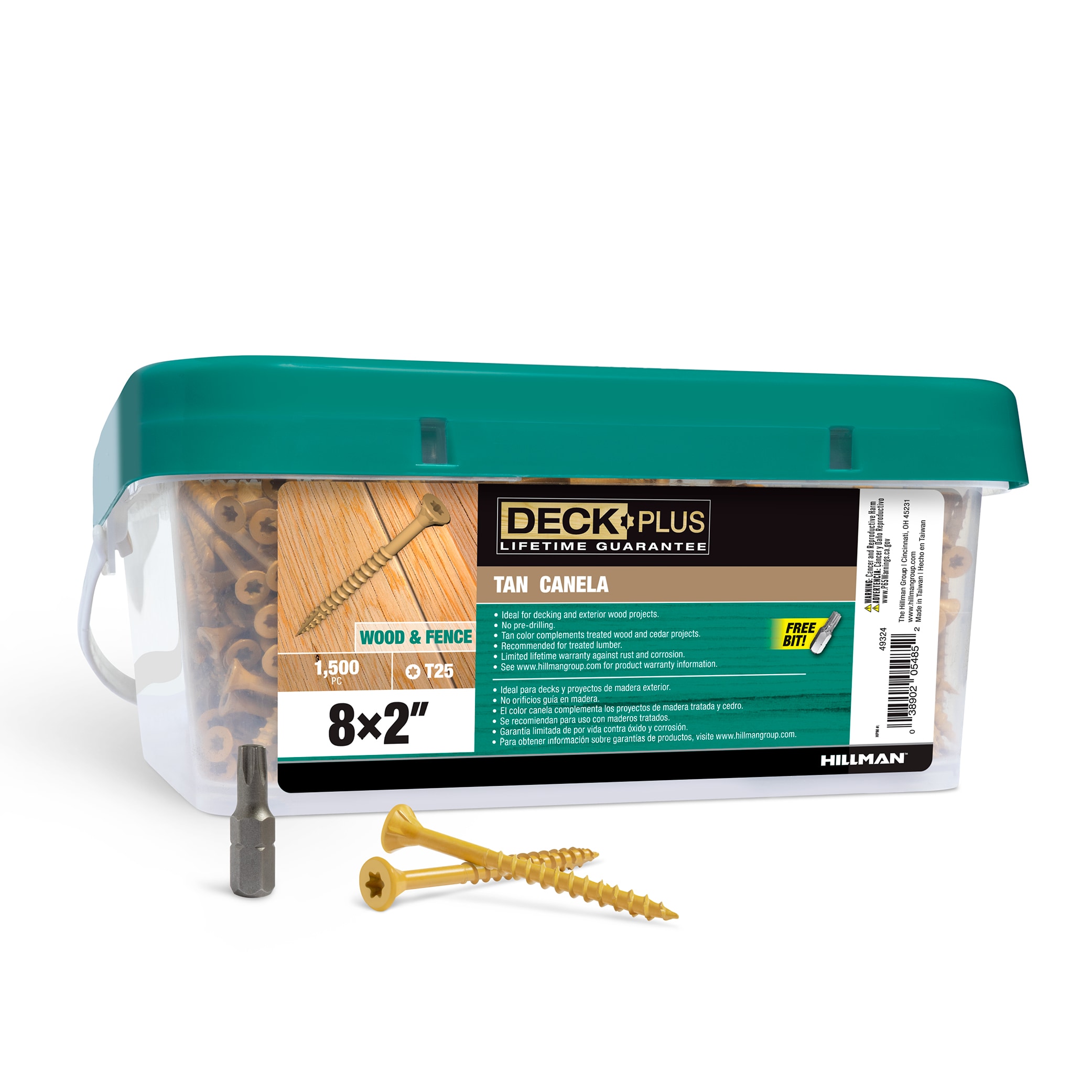 Deck Plus 49324 #8 x 2-in Wood to wood Deck Screws ( 1500 -Per Box )