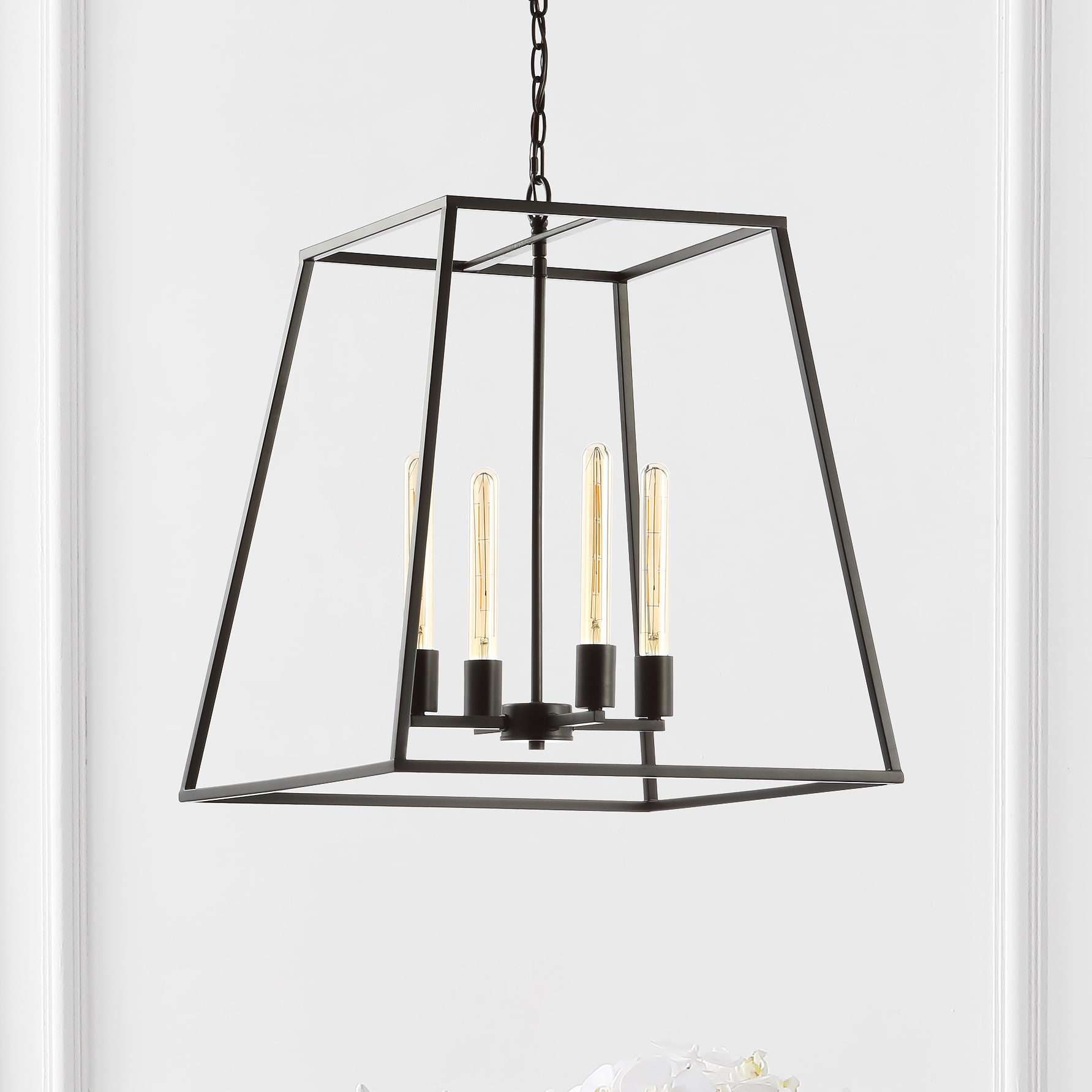 Hutson 21" Rustic French Country Cottage Oil-Rubbed Bronze LED Chandelier