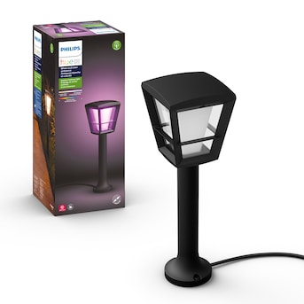 Dominerende Ved navn salat Philips Hue Econic Outdoor Pedestal Extension 600-Lumen 8-Watt Black Low  Voltage Plug-in Smart LED Outdoor Path Light in the Path Lights department  at Lowes.com