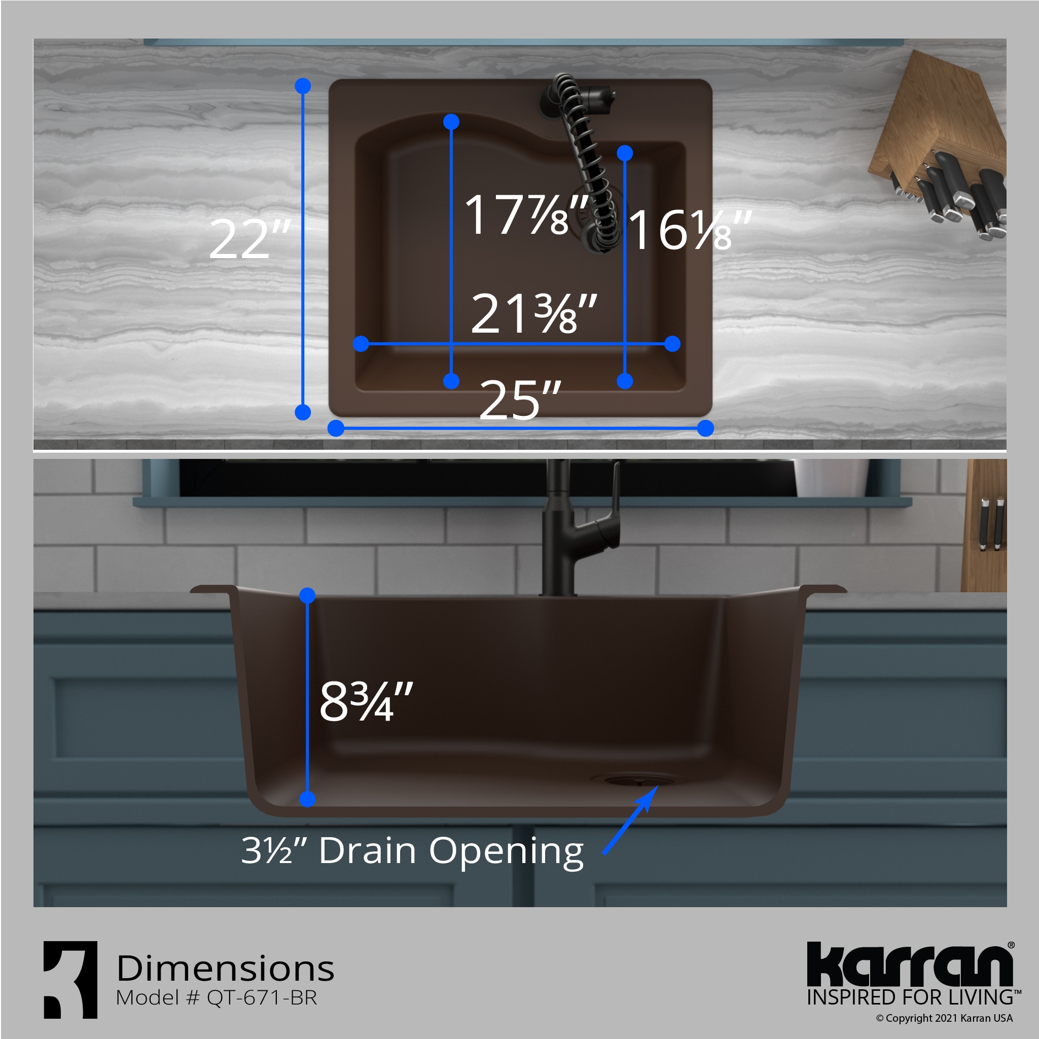 Karran QT-671-BR Kitchen-Sinks - View #8