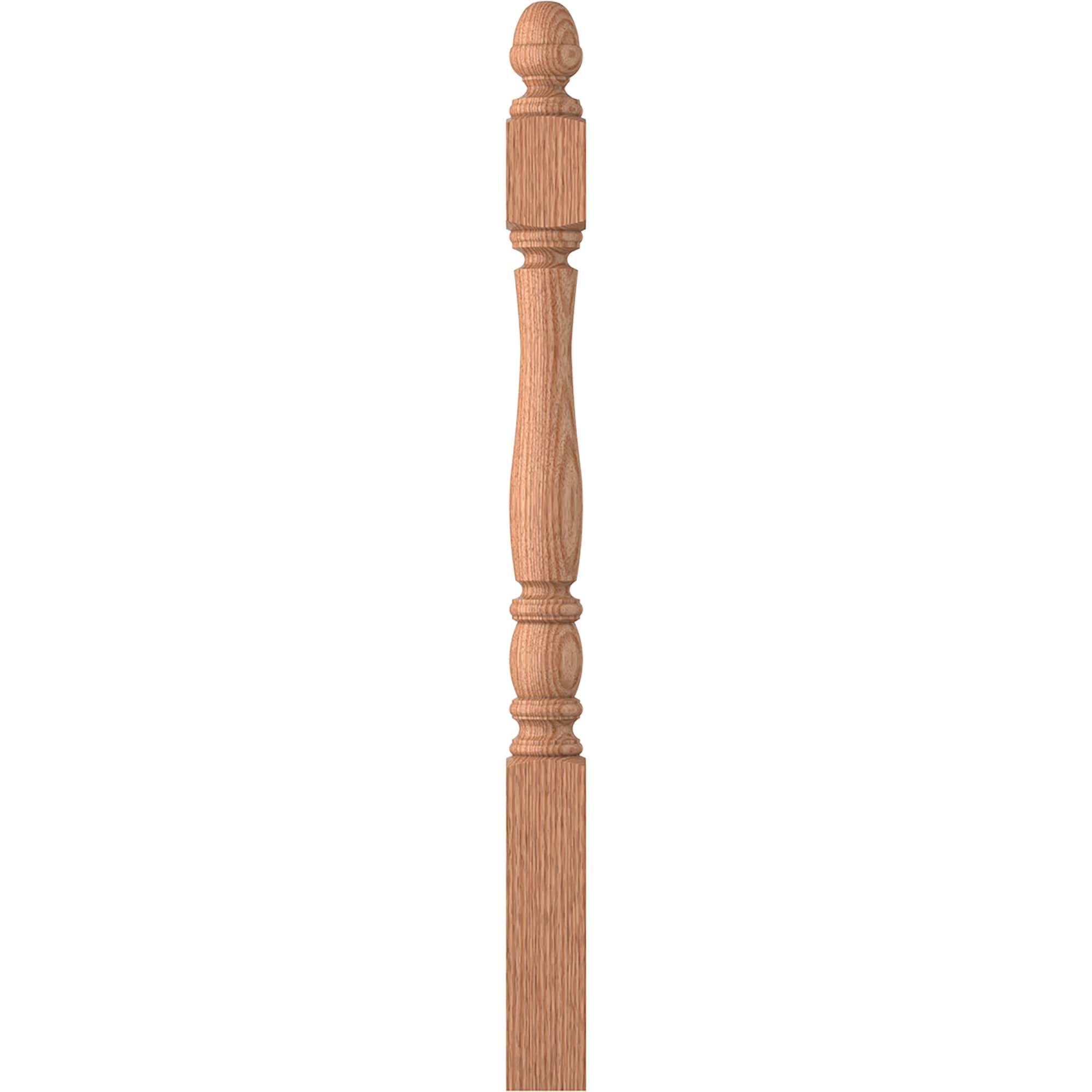 L.J. Smith Stair Systems LJP-3340-O Briarcliffe 3.5-in x 47.5-in Unfinished Red oak Starting Stair Newel Post