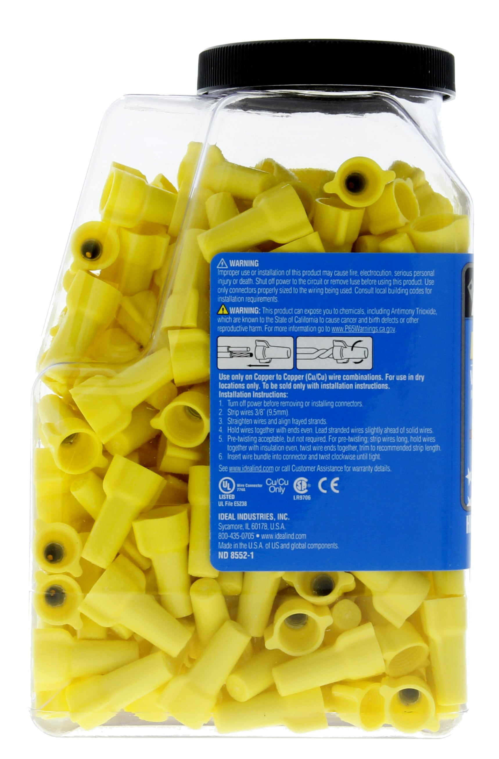 IDEAL Wire Connectors Yellow (250-Pack) In The Wire Connectors ...