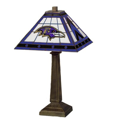 Table Lamp With Glass Shade, Dallas Cowboy Lamp Shade