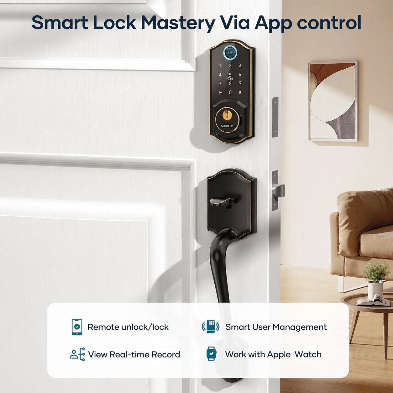 Afoxsos LAF0719F495 Electronic-Door-Locks - View #2