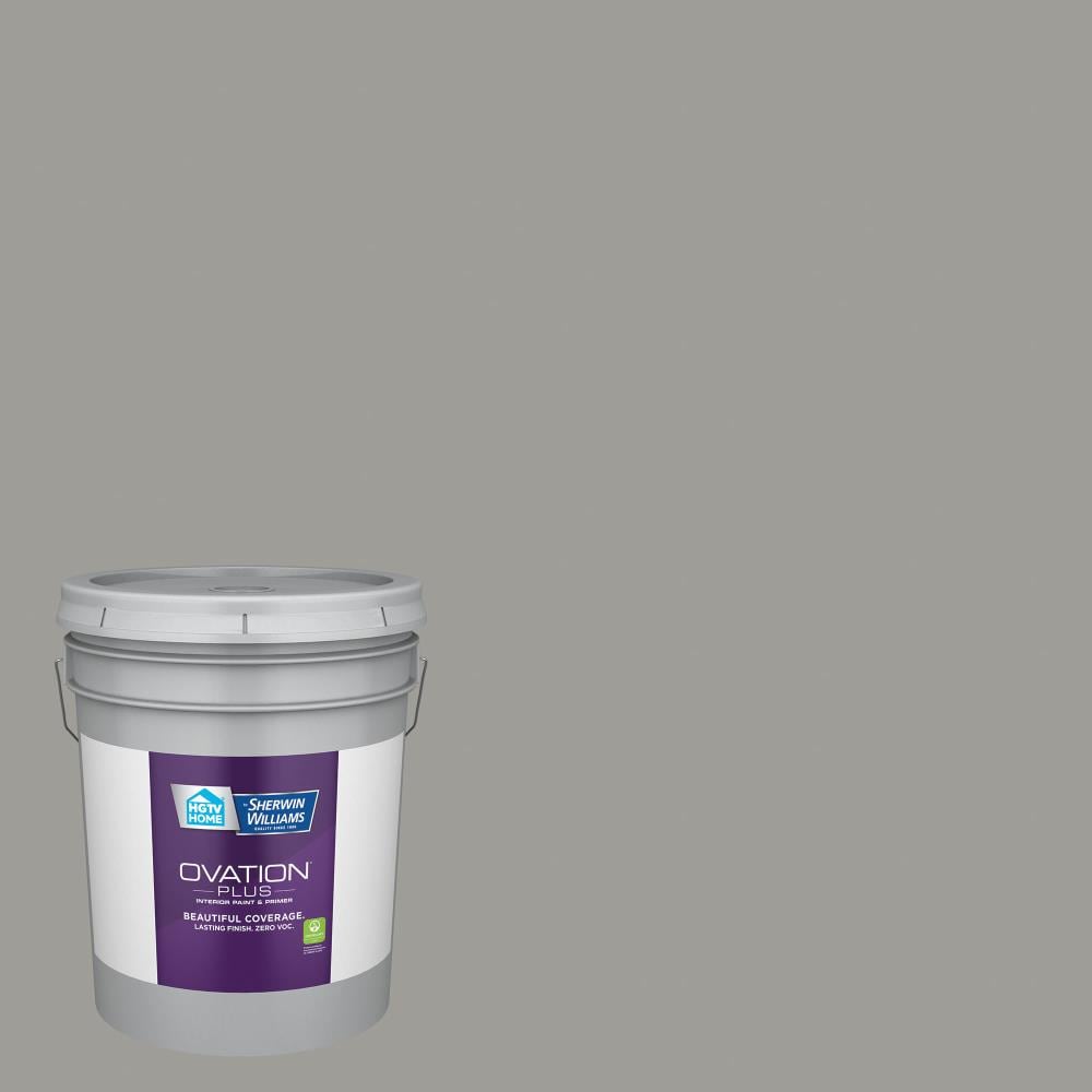 HGTV HOME by Sherwin-Williams 4004-1C-2557223 Ovation Plus Flat Hazy Stratus 4004-1C Latex Interior Paint Paint + Primer ( 5-gallon )