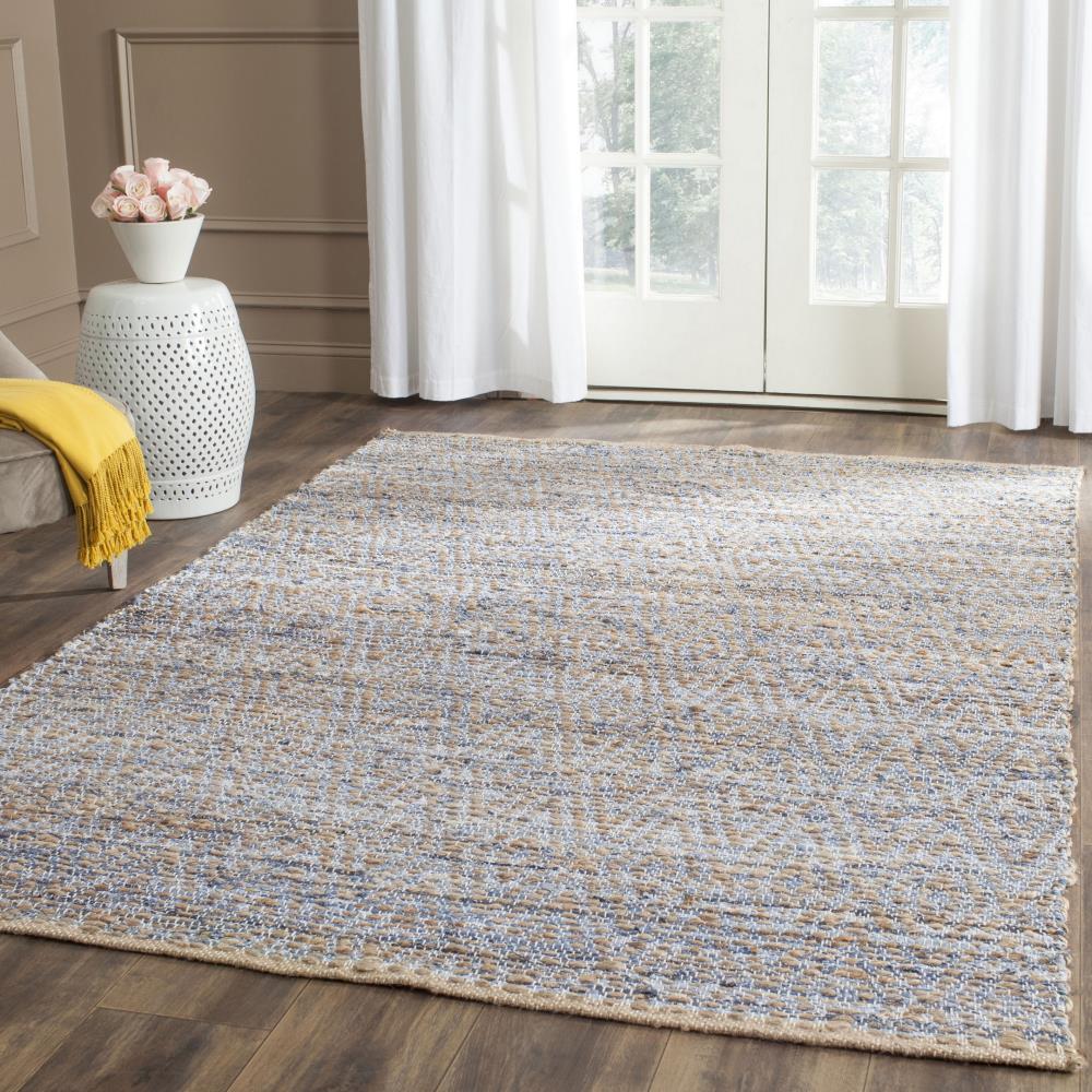 Cape Cod 6' x 6' Blue Natural Jute Square Rug